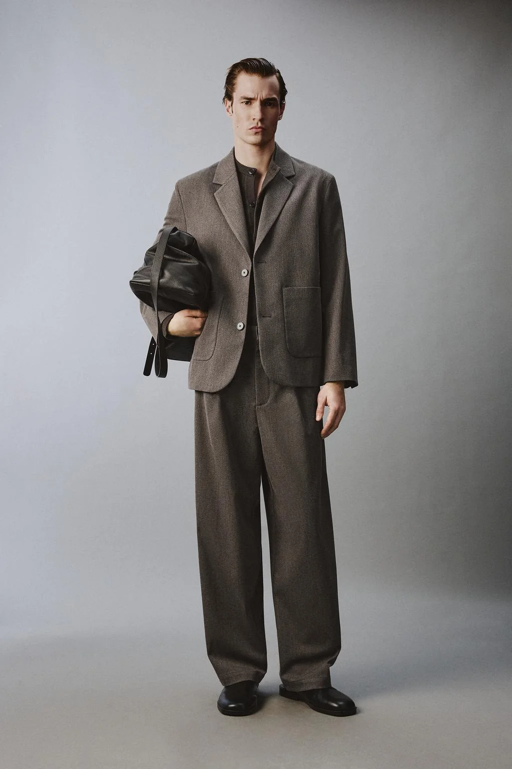 Текстурированный пиджак-комбинезон свободного кроя