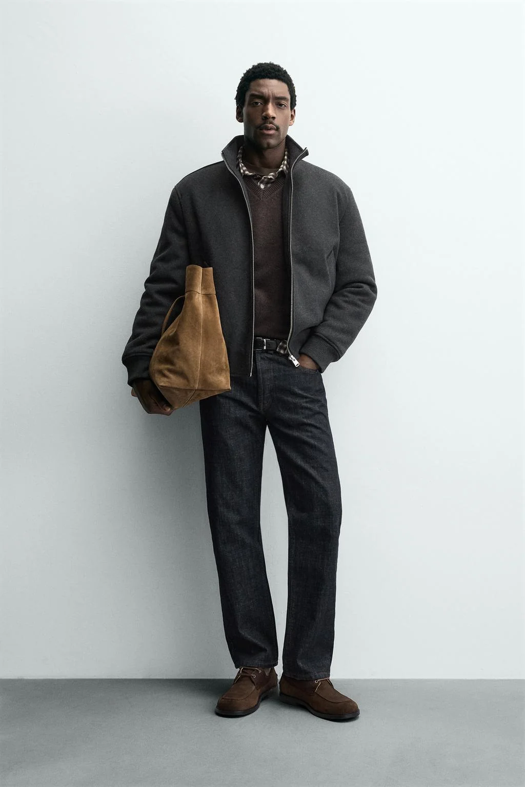 Комбинированная куртка-бомбер — Бомбер