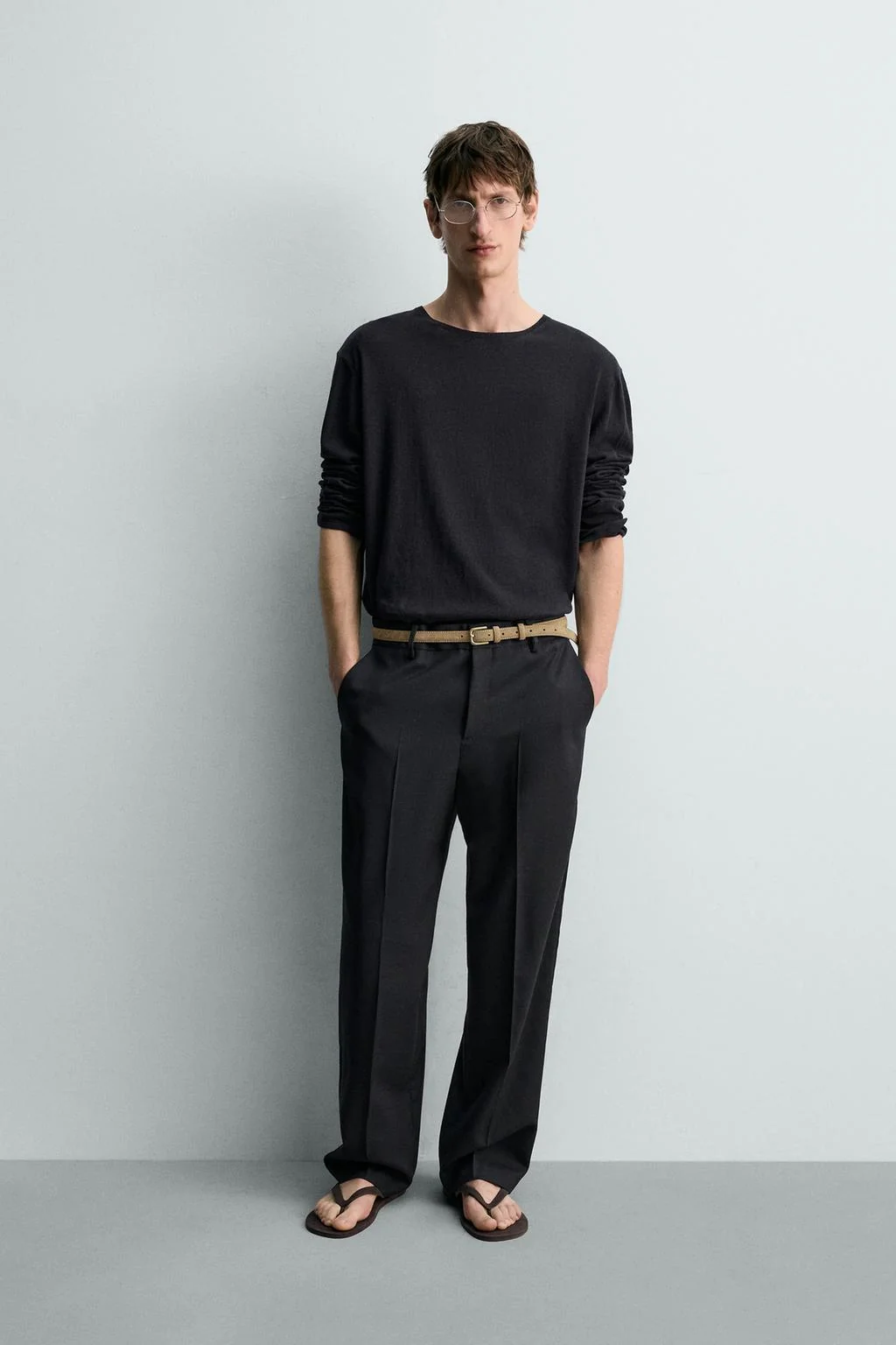 Прямые брюки из 100% шерсти — Архив