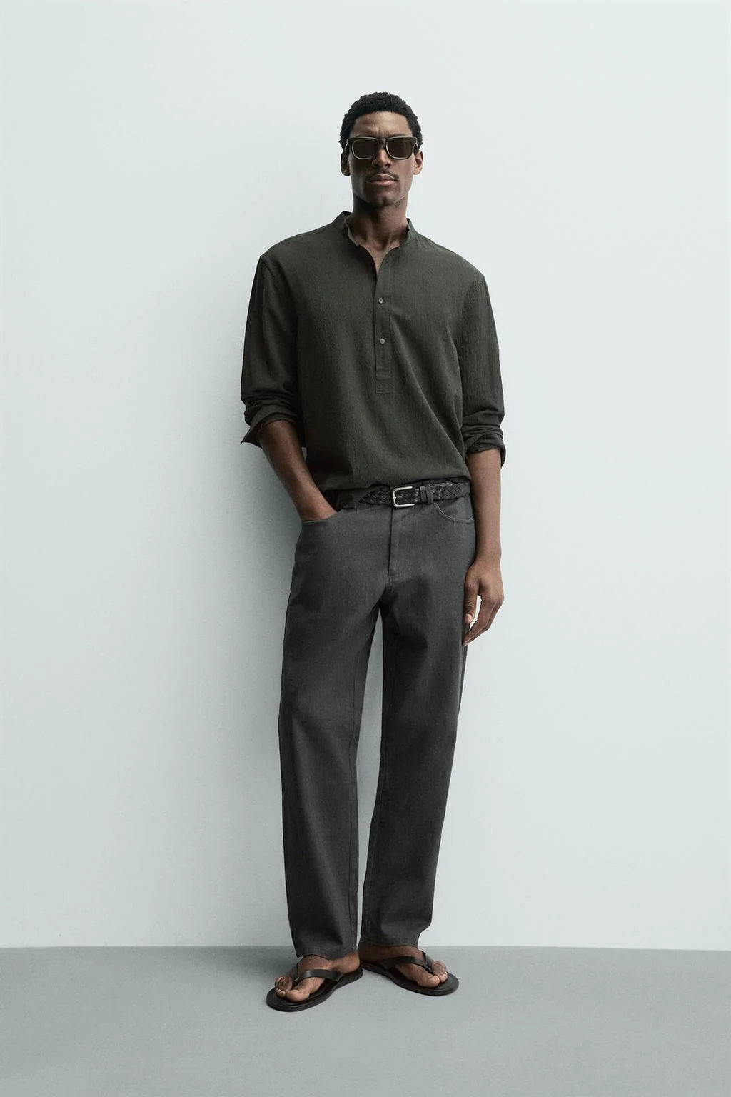 Рубашка с эффектом заломов