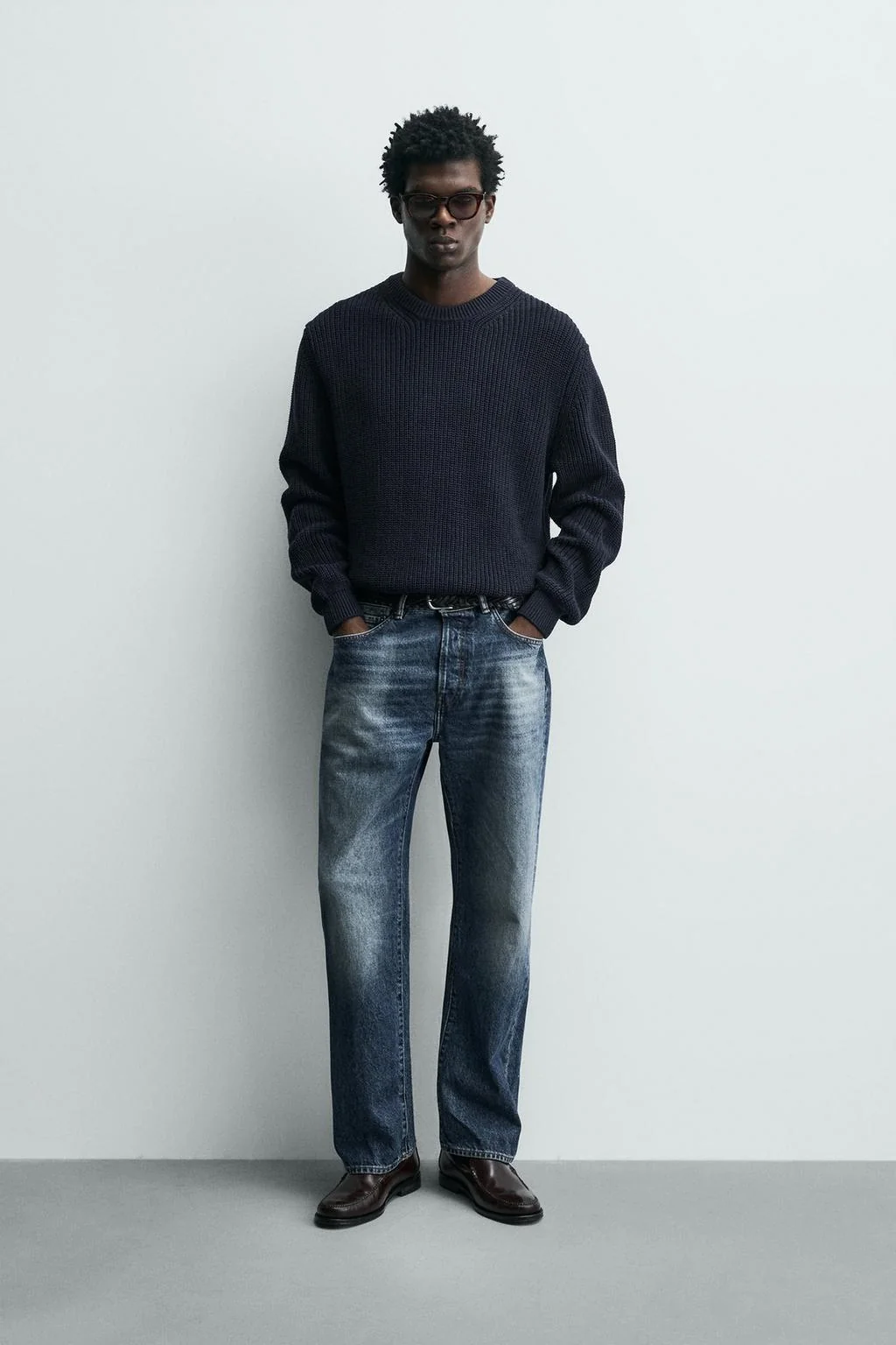 Свитер из хлопка обычного кроя