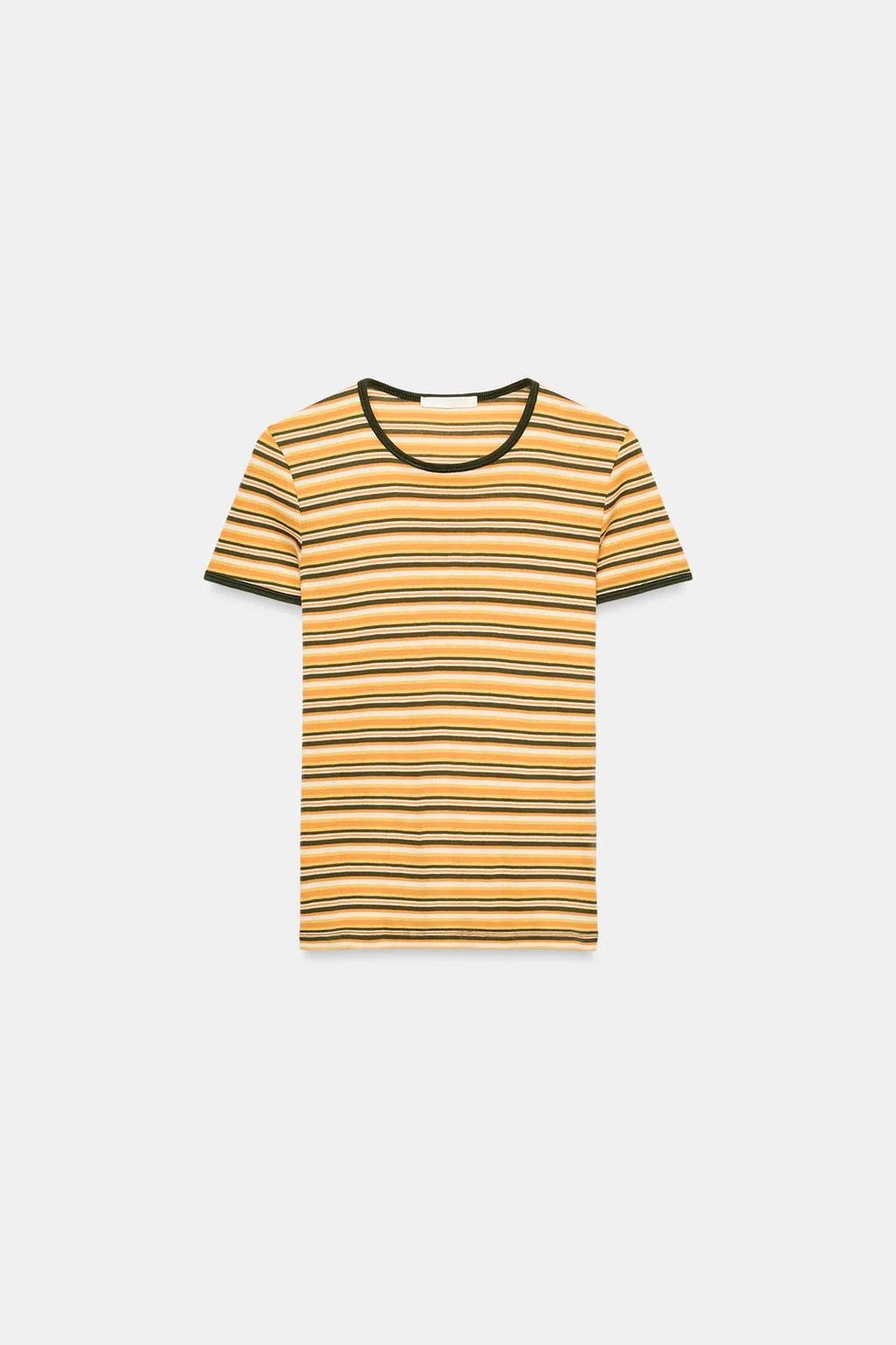 ФУТБОЛКА В ПОЛОСКУ С КОНТРАСТНЫМИ ВСТАВКАМИ