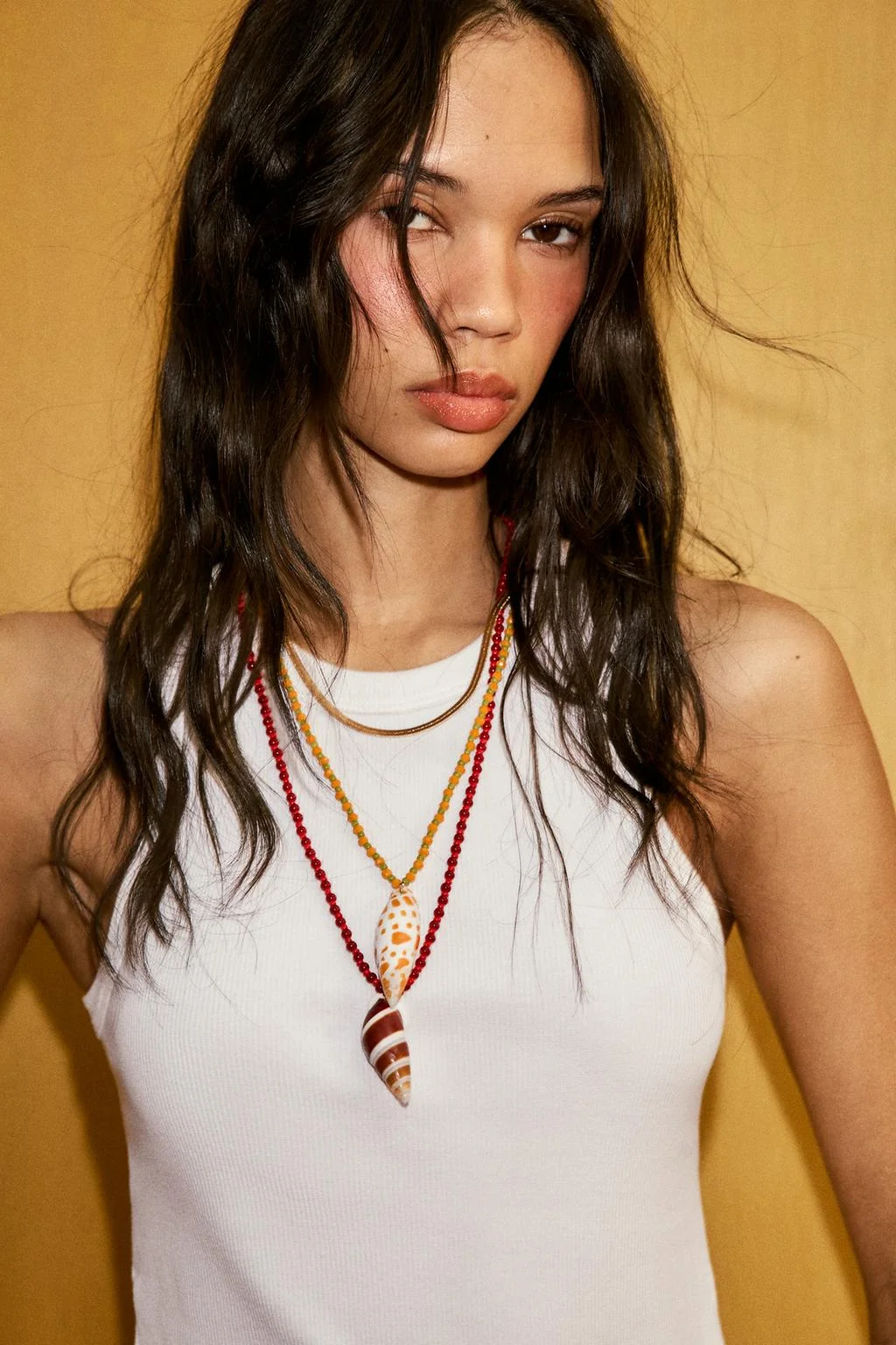 КОМПЛЕКТ ИЗ 3 ПОДВЕСОК С БИСЕРОМ И РАКОВИНАМИ