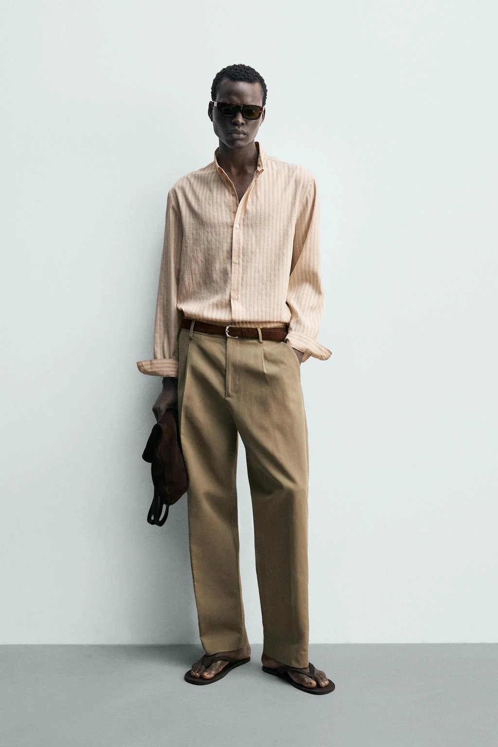 Свободный крой рубашка в полоску