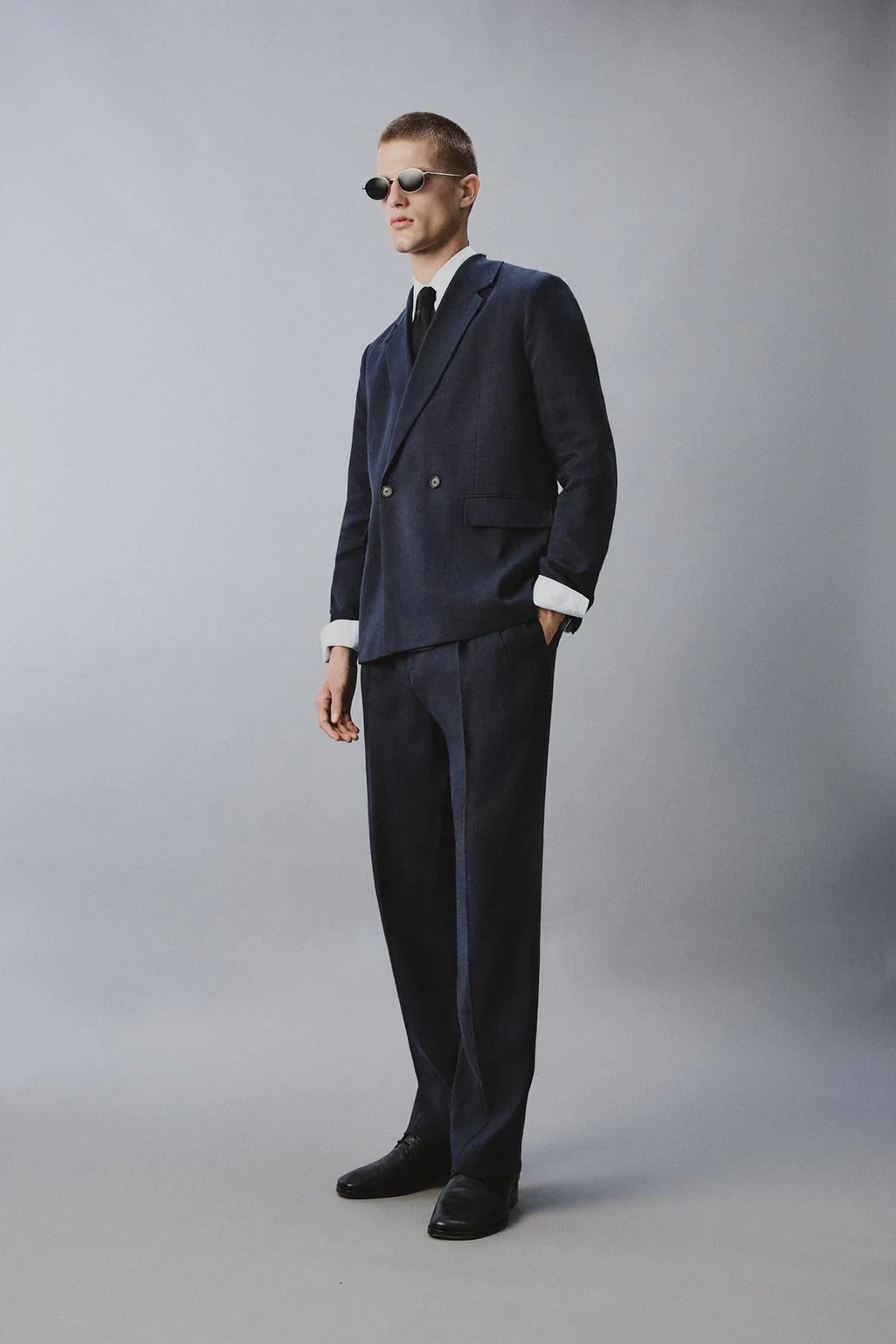 ДВУХБОРТНЫЙ ПИДЖАК ИЗ ЛЬНА/ХЛОПКА