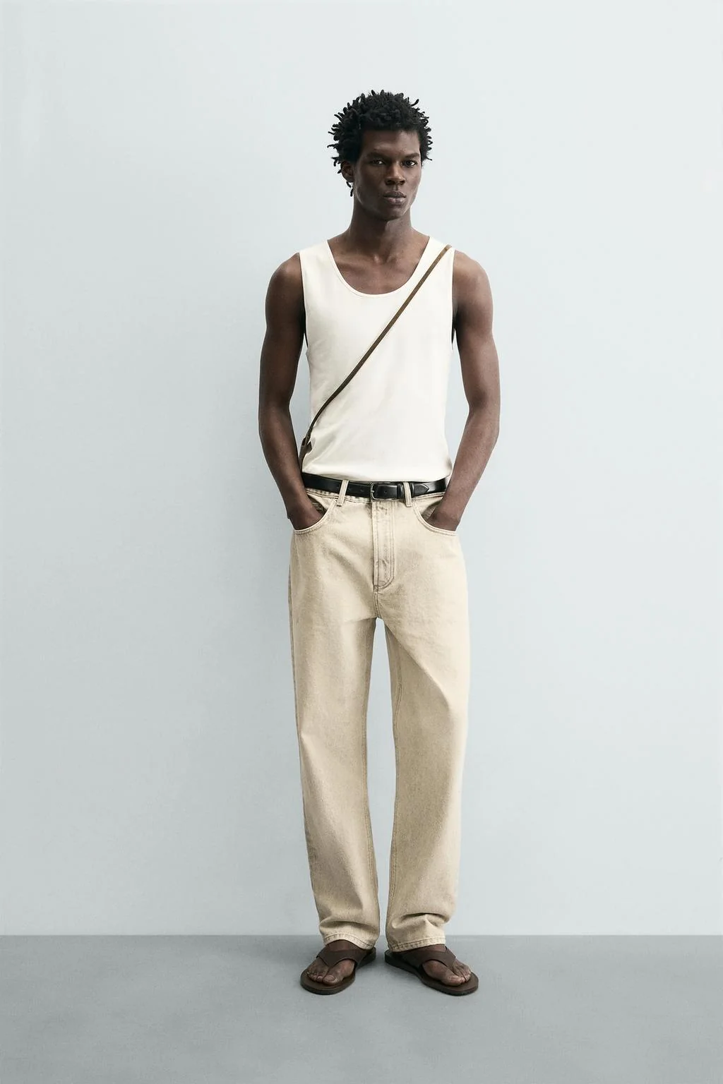 Топ с ребристым трикотажем