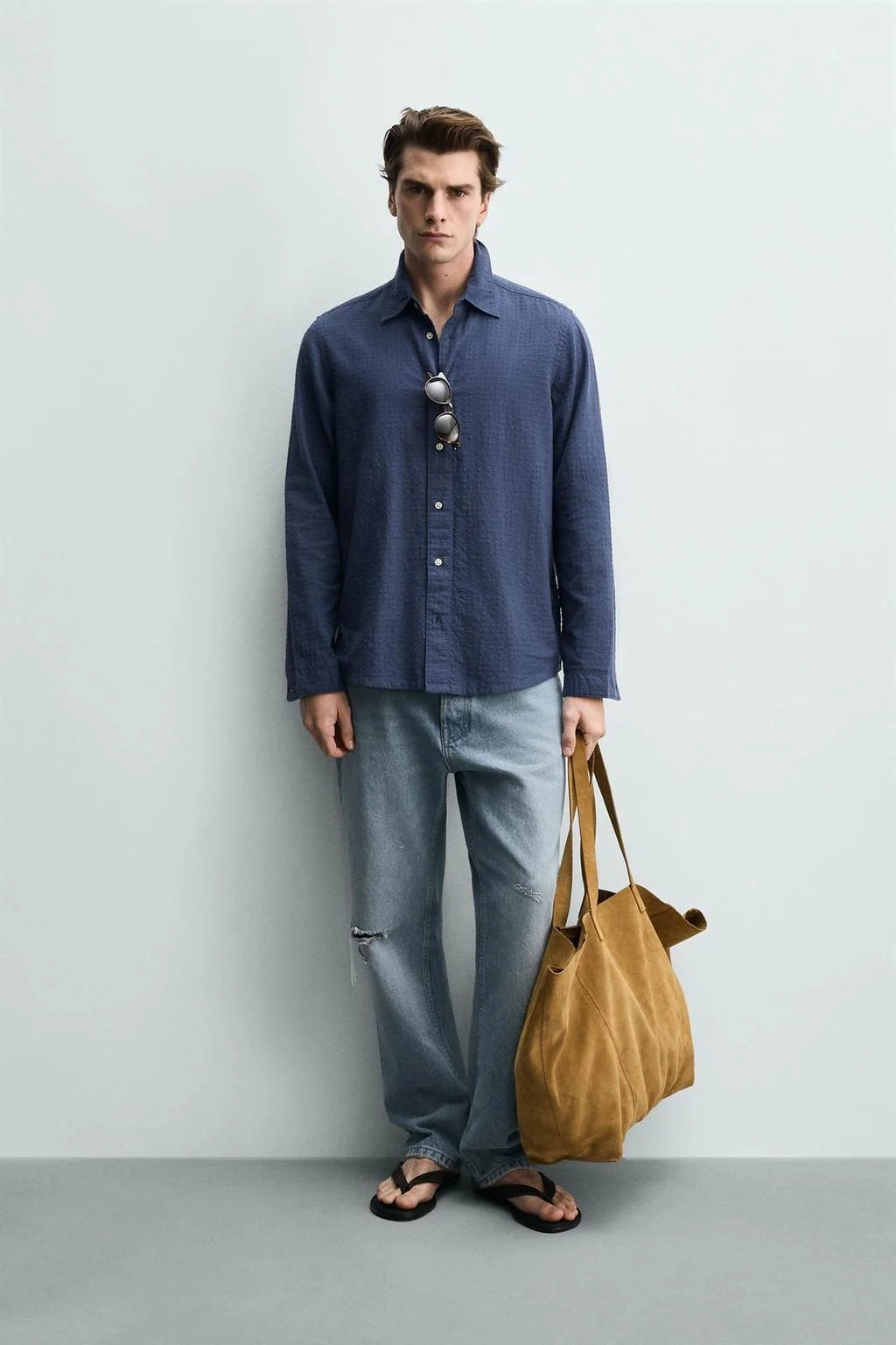 РУБАШКА В КОСОУКЛАДКУ ИЗ ЯККАРДА