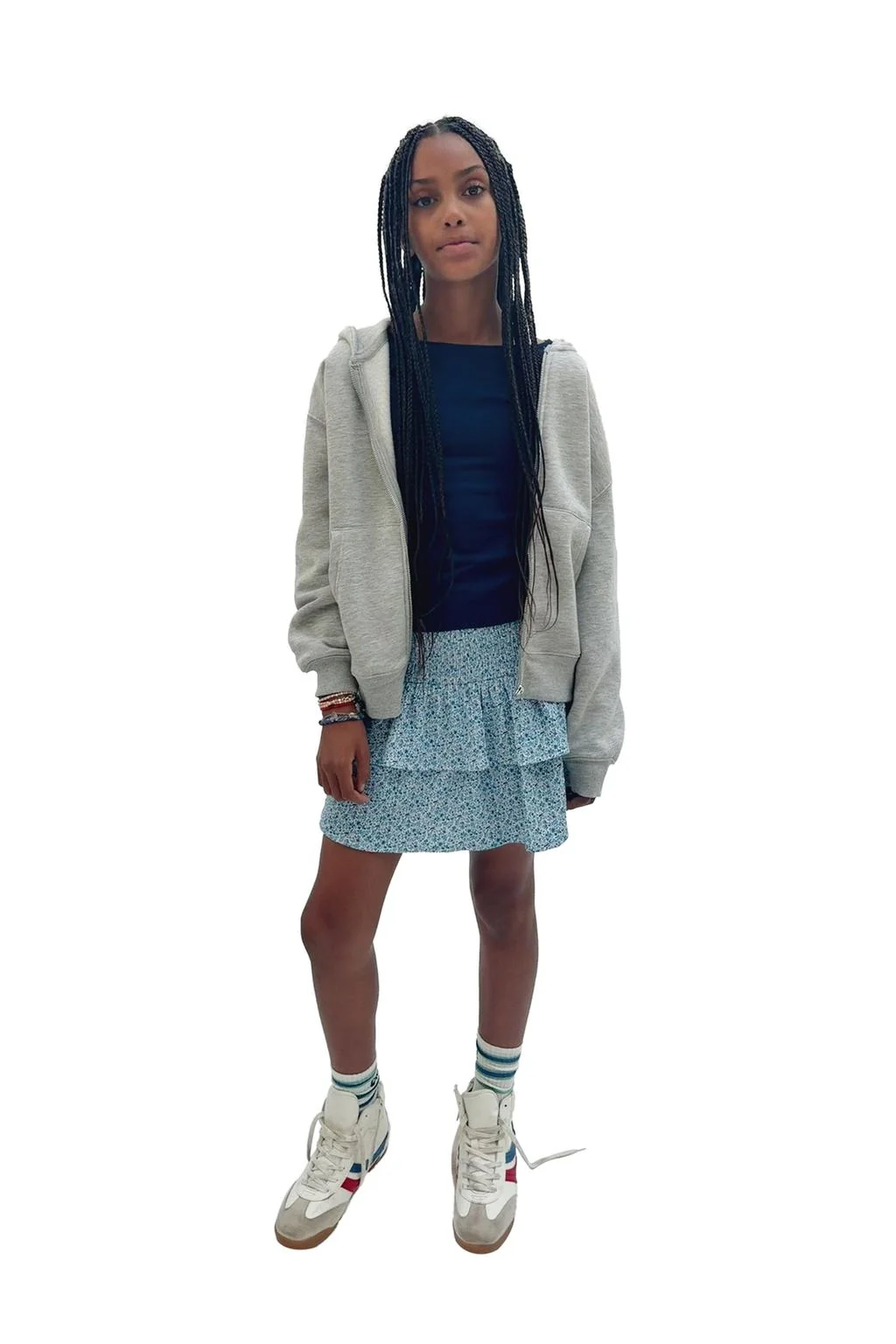 Флоральные бермуды-юбка