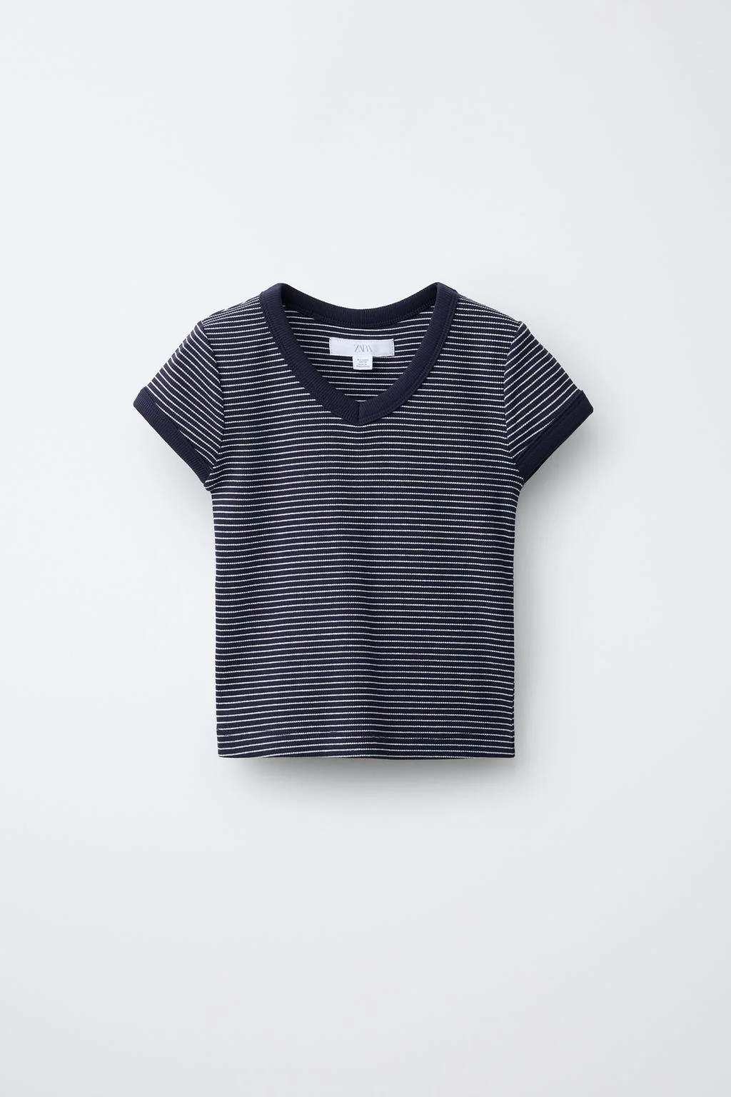 ПОЛОСАТАЯ РЕБРИСТАЯ ФУТБОЛКА С ВЫРЕЗОМ "ЛОДОЧКА"