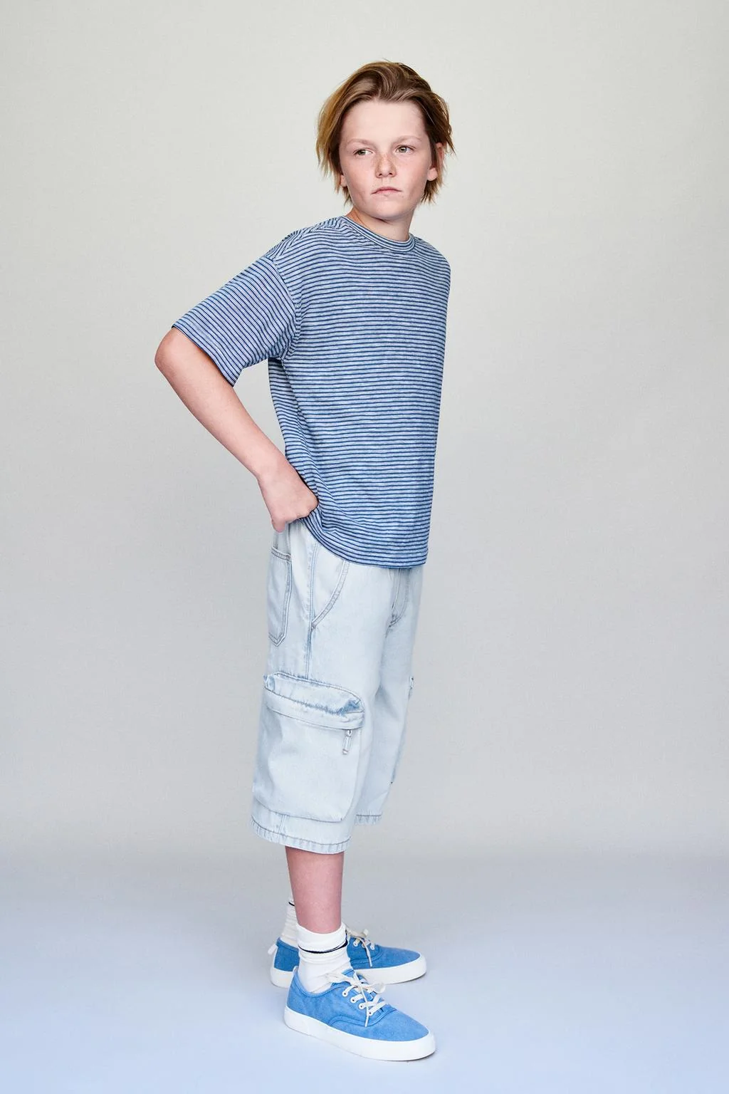 УЛИЧНЫЕ ДЖИНСОВЫЕ КАРГО БЕРМУДЫ