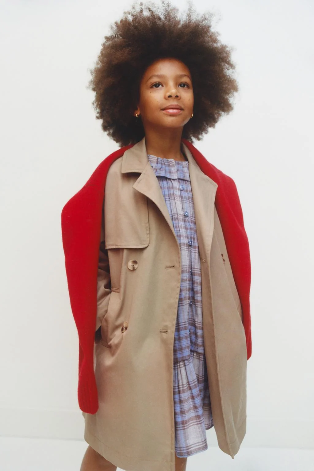 Длинный тренч с поясом