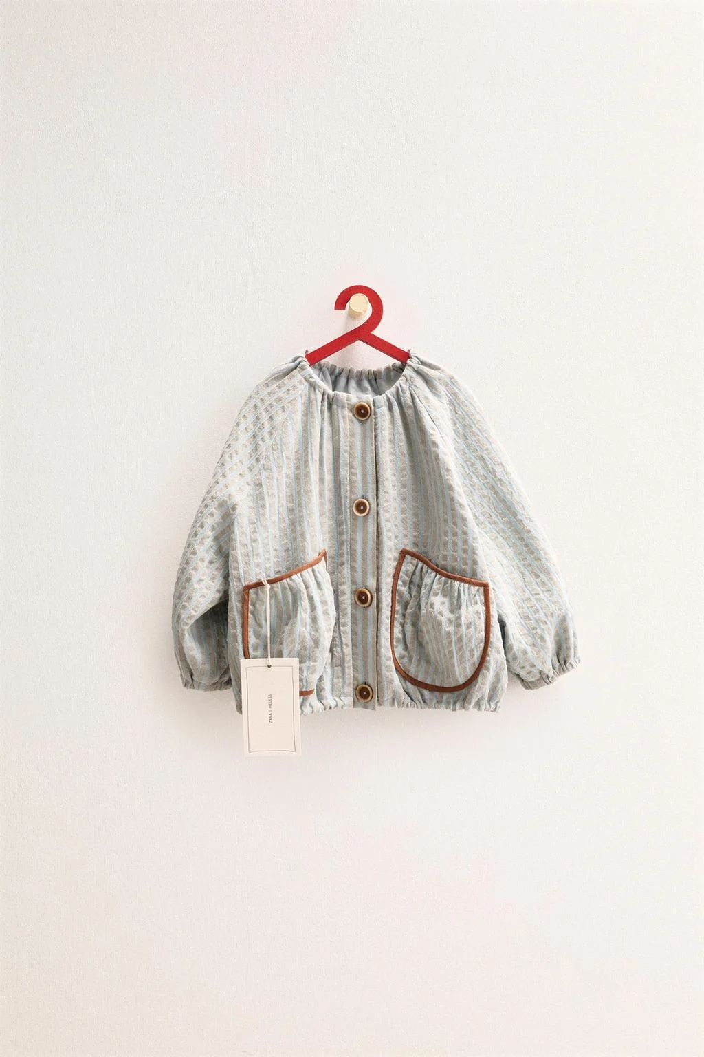 ЗАРА ВЕЧНАЯ КЛАССИКА - ПОЛОСАТАЯ ТЕКСТУРИРОВАННАЯ КУРТКА