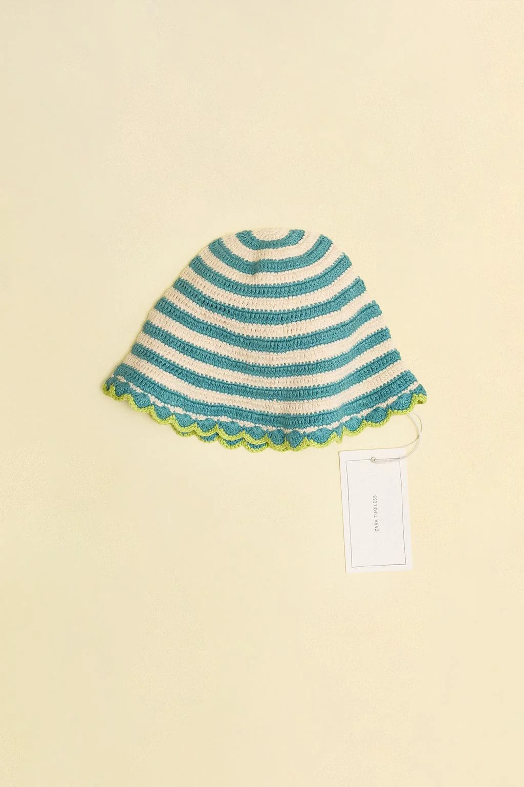 ЗАРА ВЕЧНАЯ КЛАССИКА - ВЯЗАНАЯ ШАПКА С ПОЛОСКАМИ КРЮЧКОМ