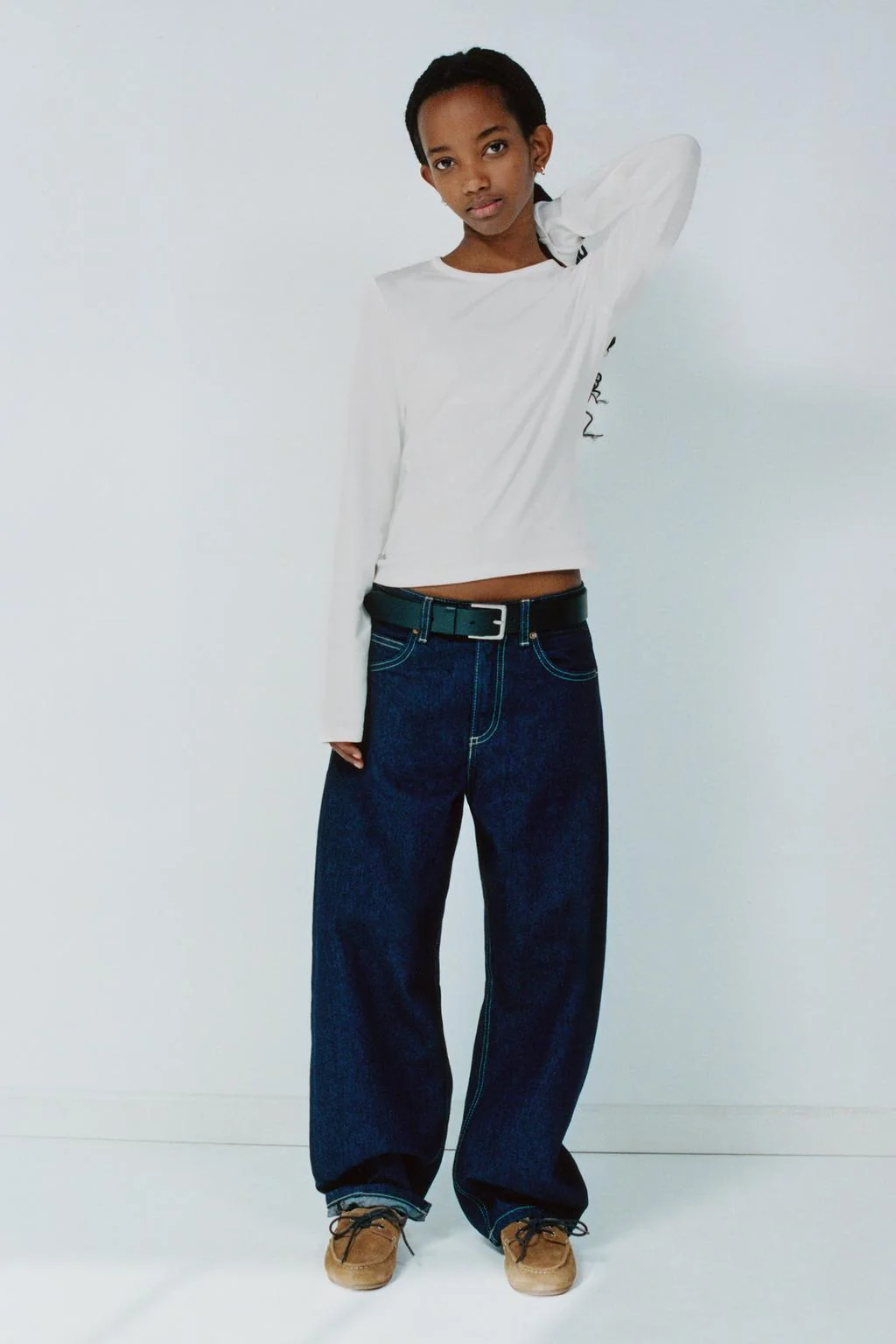 Набор из 2 футболок из модала — С длинным рукавом