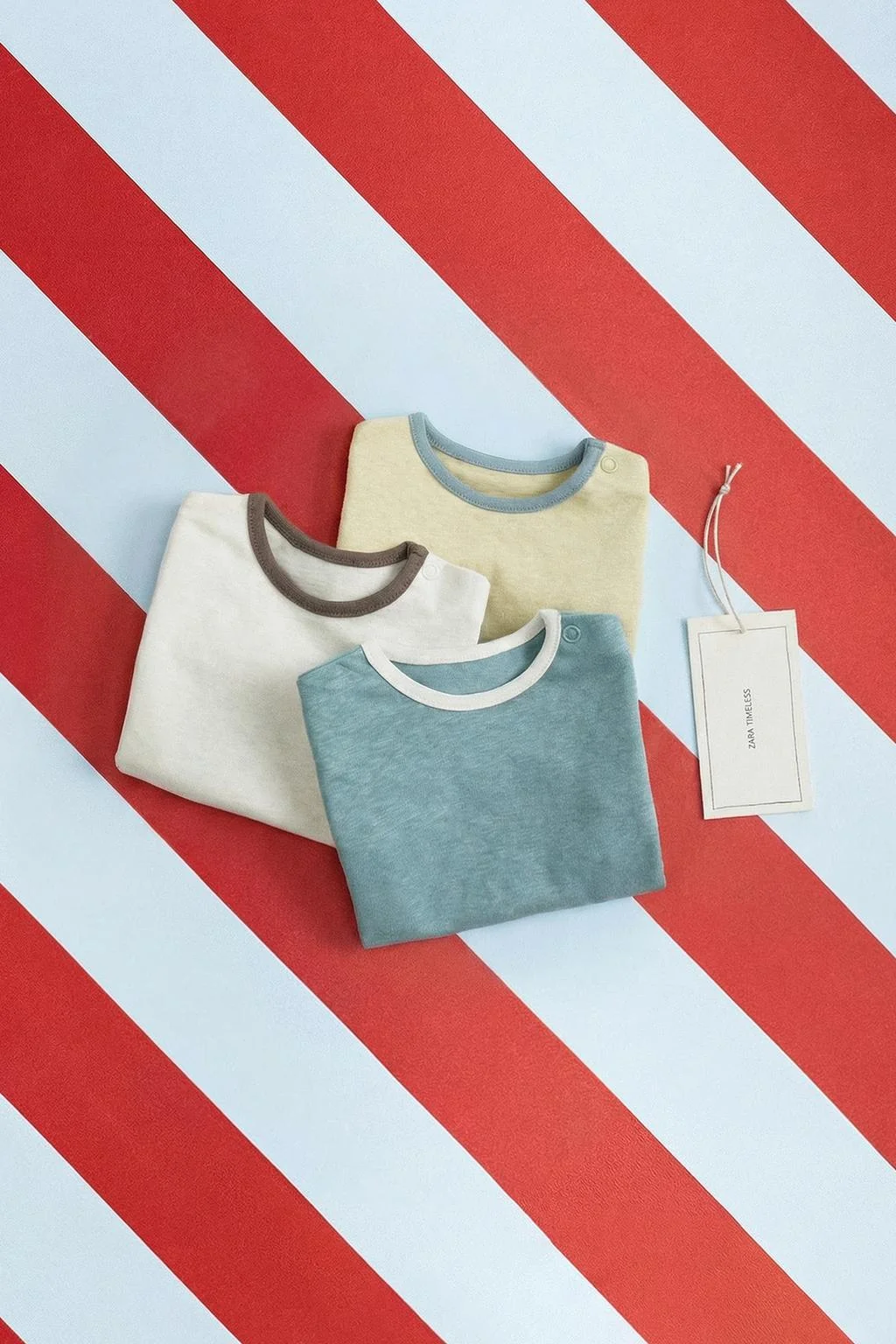 ЗАРА ВЕЧНАЯ КЛАССИКА - НАБОР ИЗ 3 БОДИ С КОНТРАСТНЫМИ ПОЛОСКАМИ — Коллекция