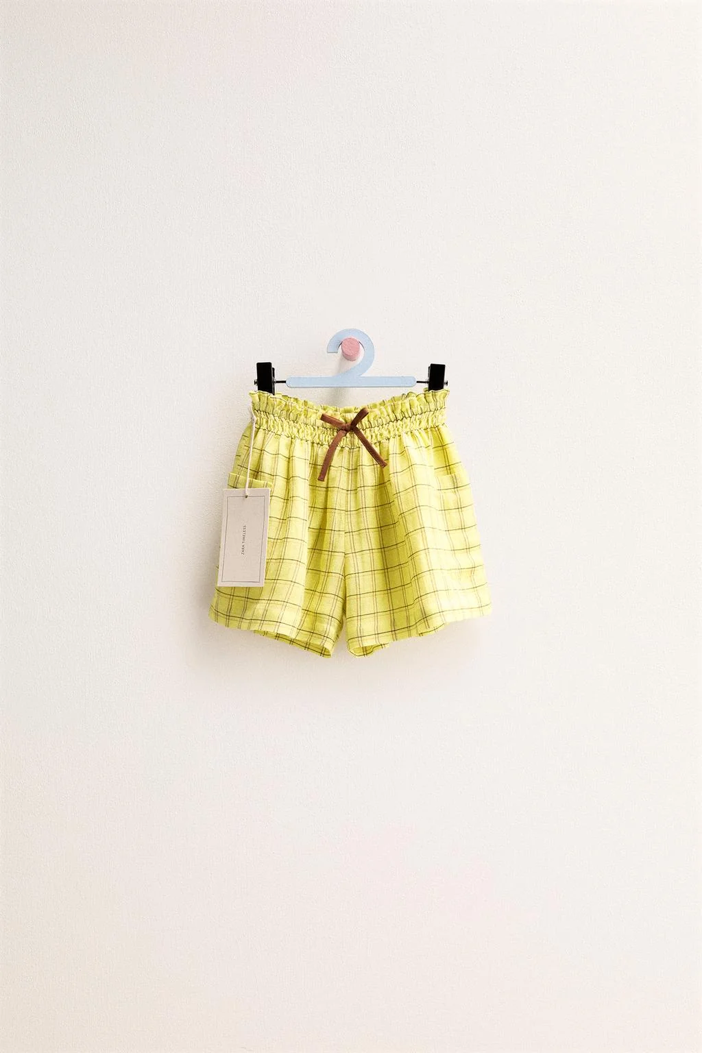 БЕРМУДЫ ИЗ ЛЬНЯНОЙ СМЕСИ ЗАРА ТАЙМЛЕСС В КЛЕТКУ — ZARA TIMELESS