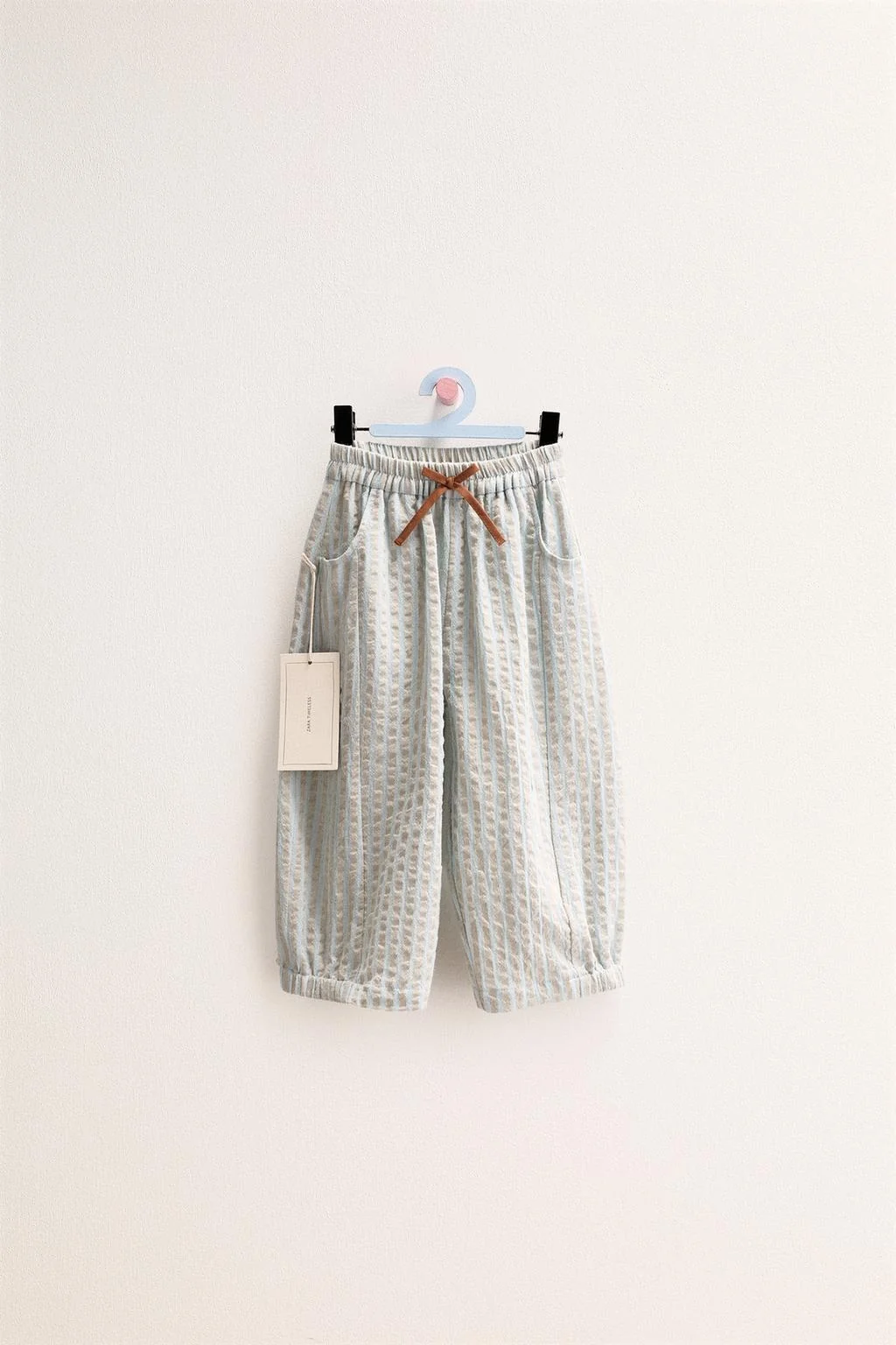 ЗАРА ВЕЧНАЯ КЛАССИКА - БРЮКИ С ПОЛОСКАМИ И ТЕКСТУРОЙ, СВОБОДНОГО КРОЯ