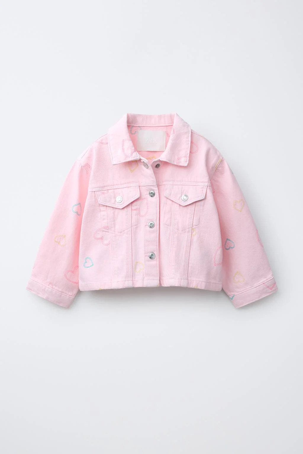 ЖАКЕТ ИЗ ТВИЛЯ С ВЫШИВКОЙ В ВИДЕ СЕРДЦА