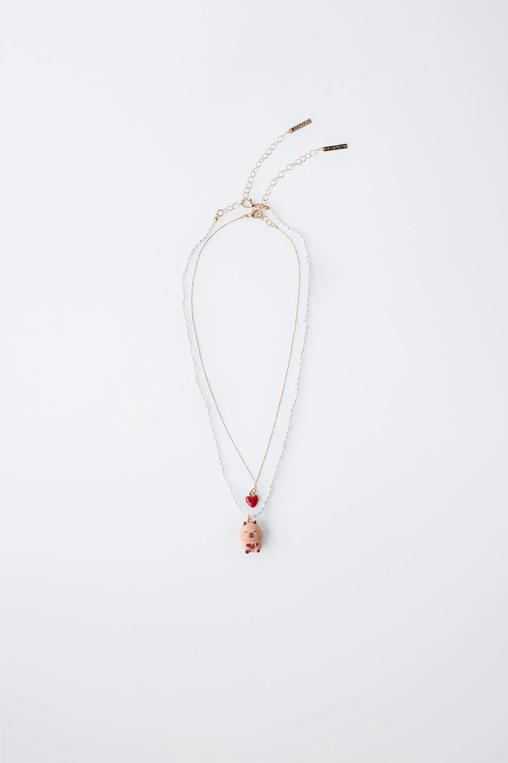 Набор из 2 колец с бисером Капибара Капифан ©