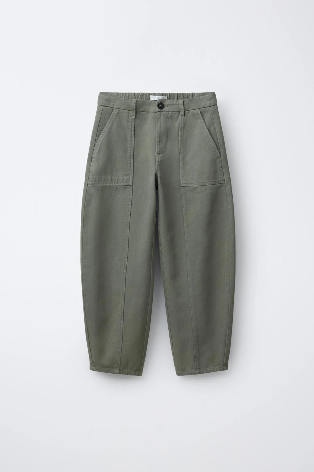 Брюки бочонок с деталью шва