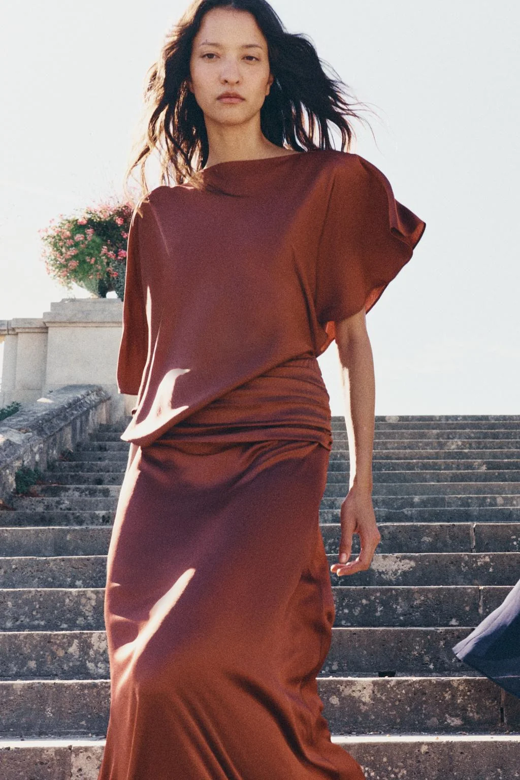 Платье длинное сатиновое ZW Collection