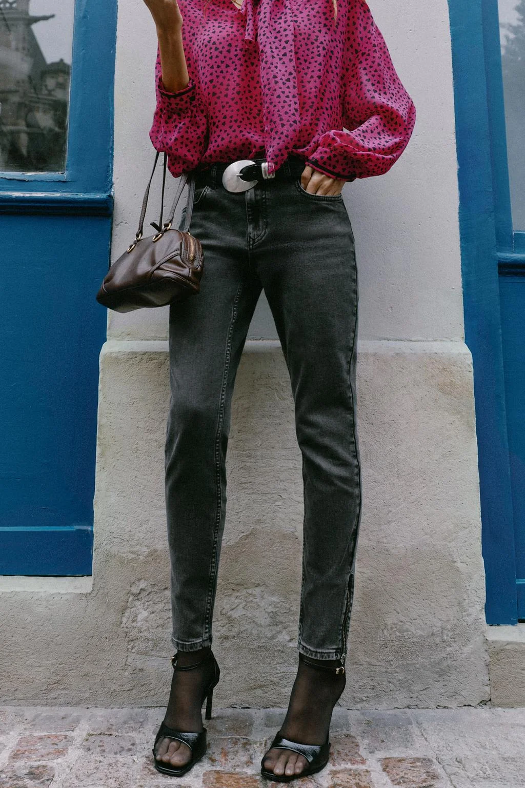 Z1975 заниженные узкие джинсы с молниями