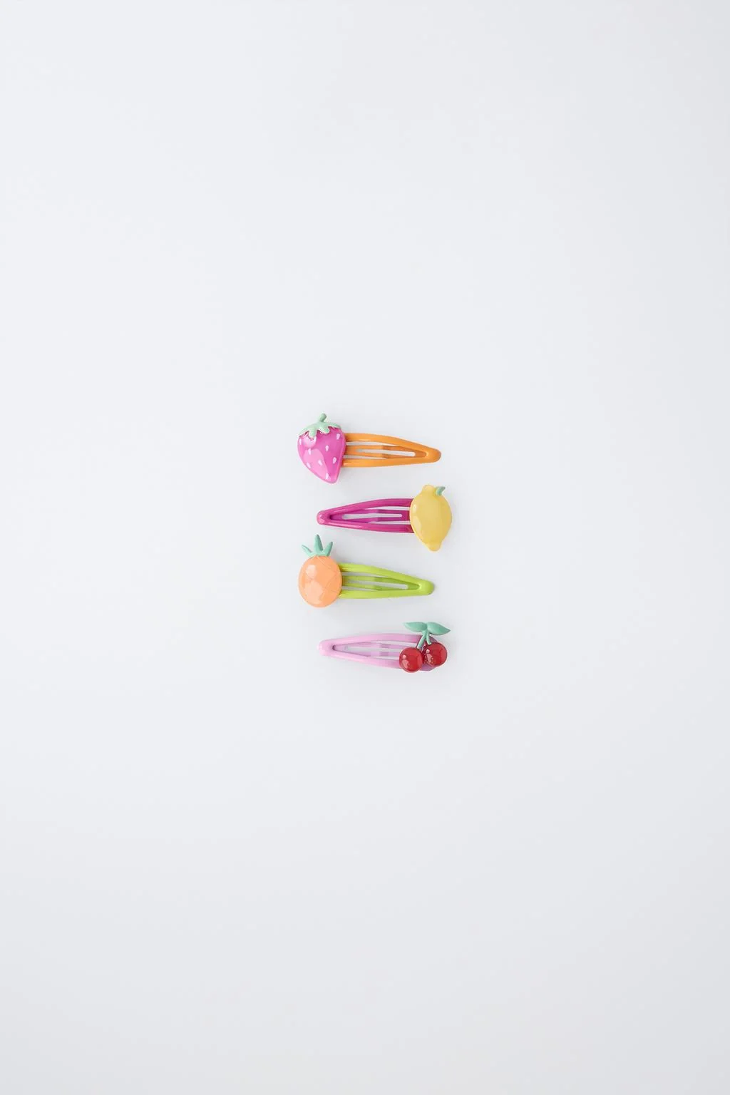 Набор из четырех заколок для волос с фруктами