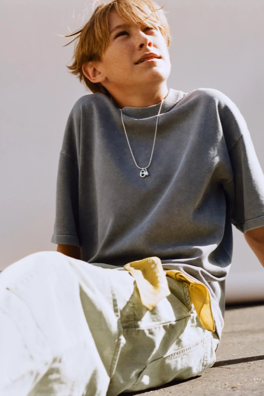 Трикотажная футболка с эффектом выцветания