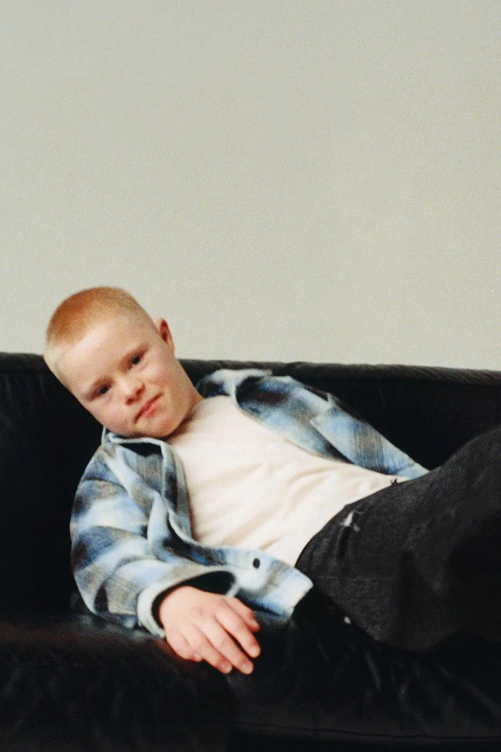 Верхняя рубашка в клетку с эффектом потёртости