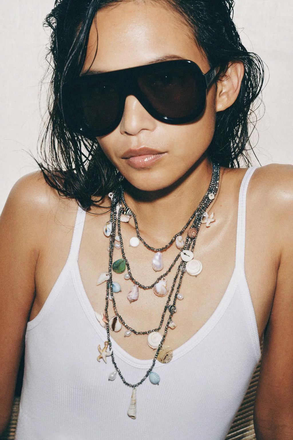 Набор из 4 ожерелий с ракушками и бисером — Аксессуары