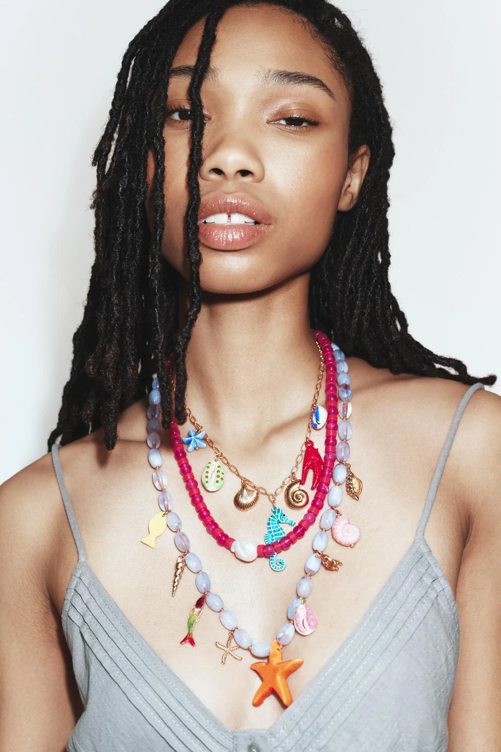 Набор из 3 ожерелий с морскими подвесками