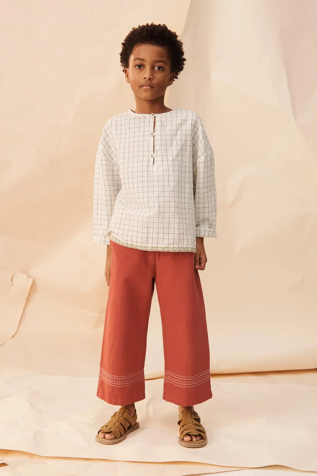 Клетчатая рубашка с контрастной вышивкой, лимитированная серия