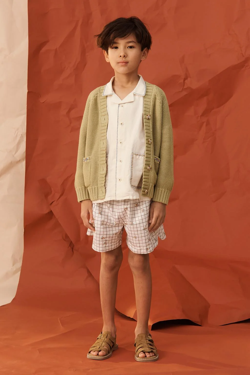 Трикотажный кардиган с вышивкой и отстрочкой, лимитированная серия