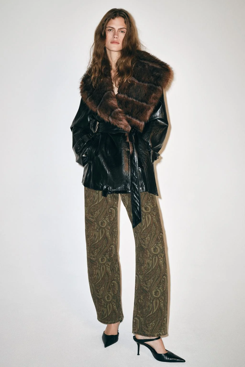 ZW COLLECTION пальто из кожзаменителя