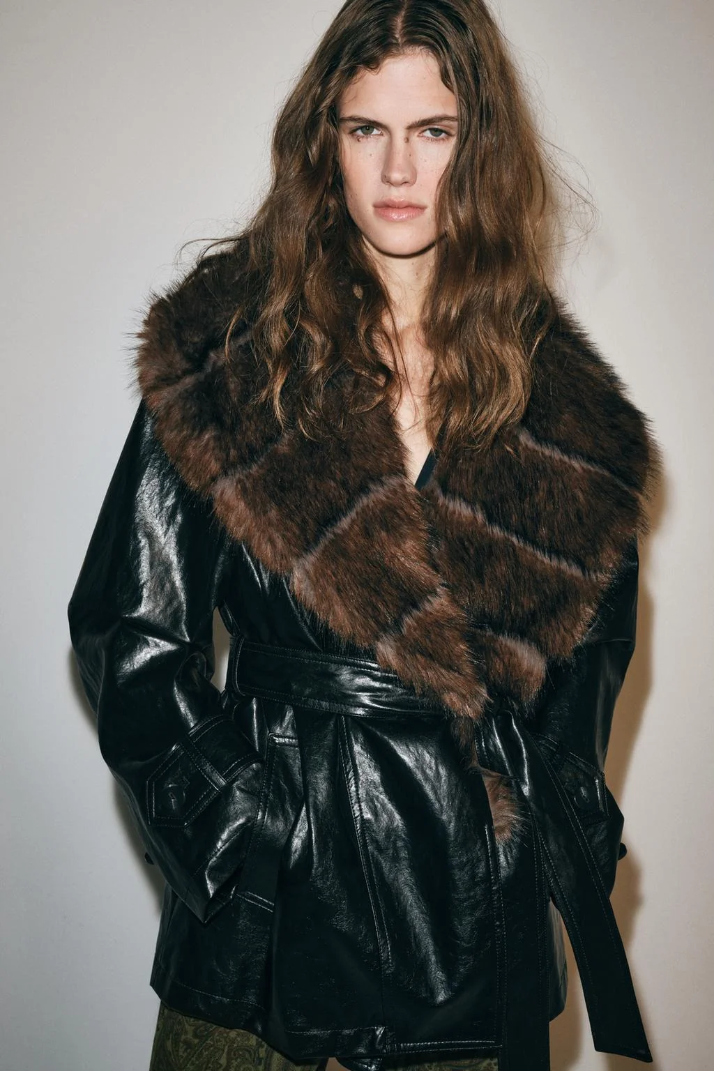 ZW COLLECTION пальто из кожзаменителя