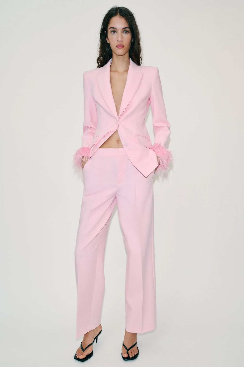 Комплект брюк с низкой посадкой прямого кроя — Пиджаки