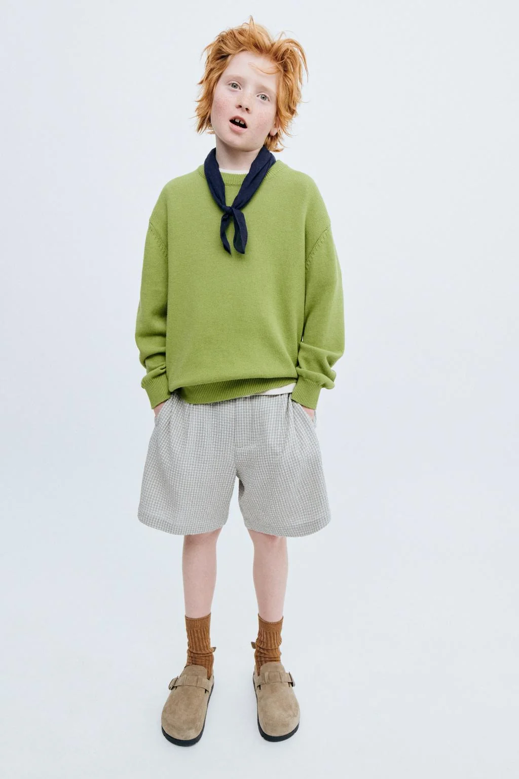 Шорты-бермуды Сториз - текстура в клетку — STORIESZ