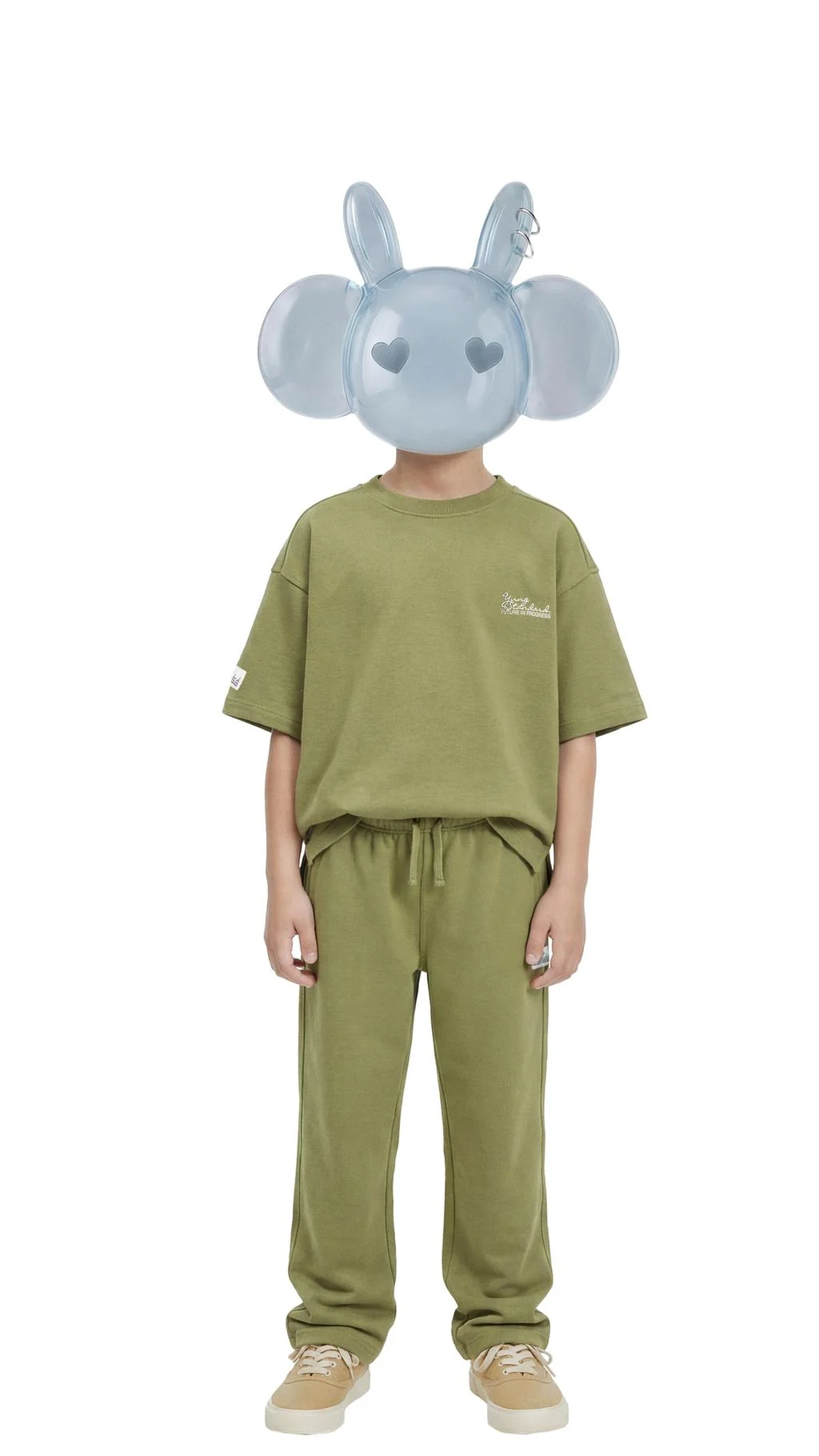 Плюшевые брюки прямого кроя из плотного трикотажа