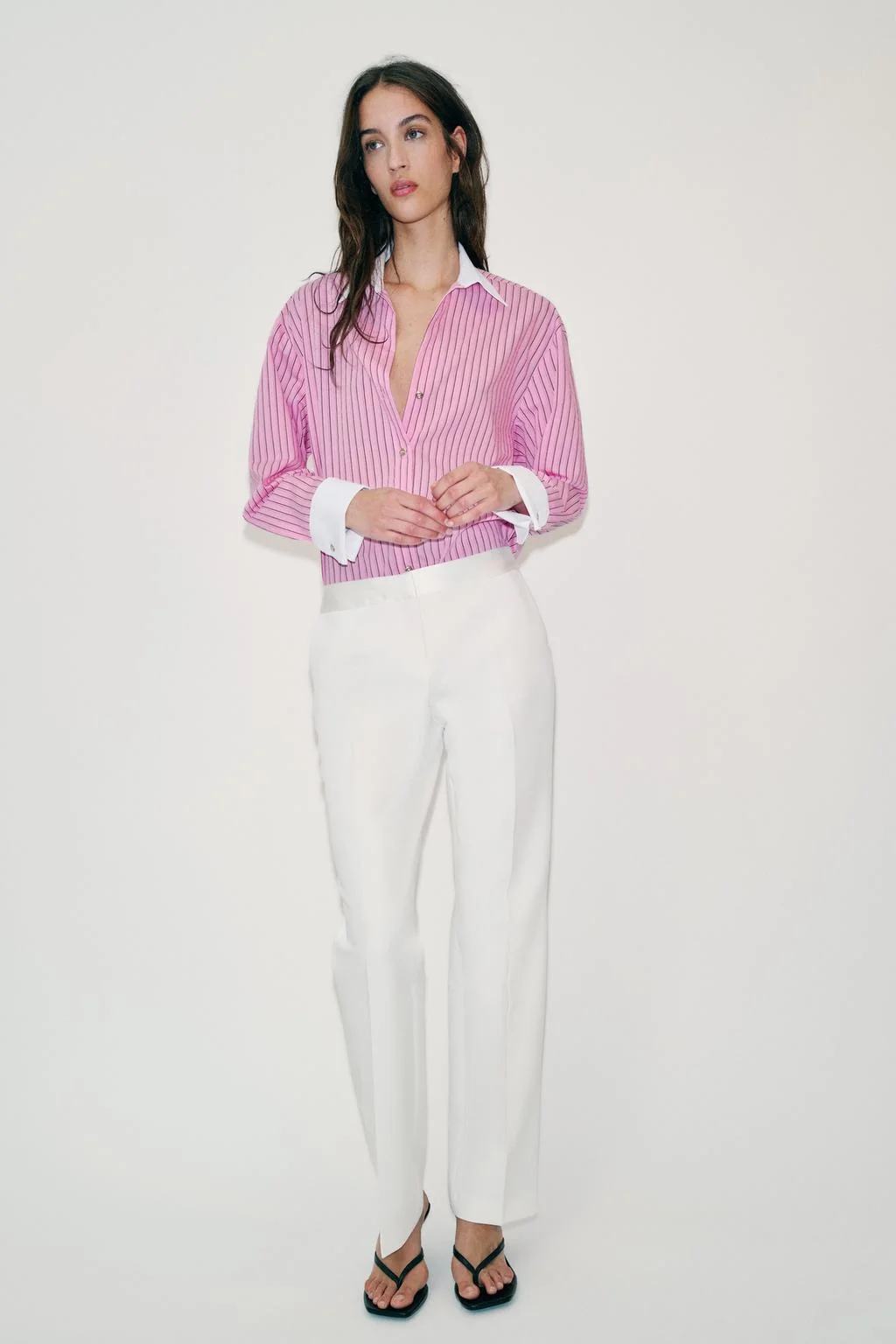 Полосатая рубашка из поплина — ПОЛОСКА