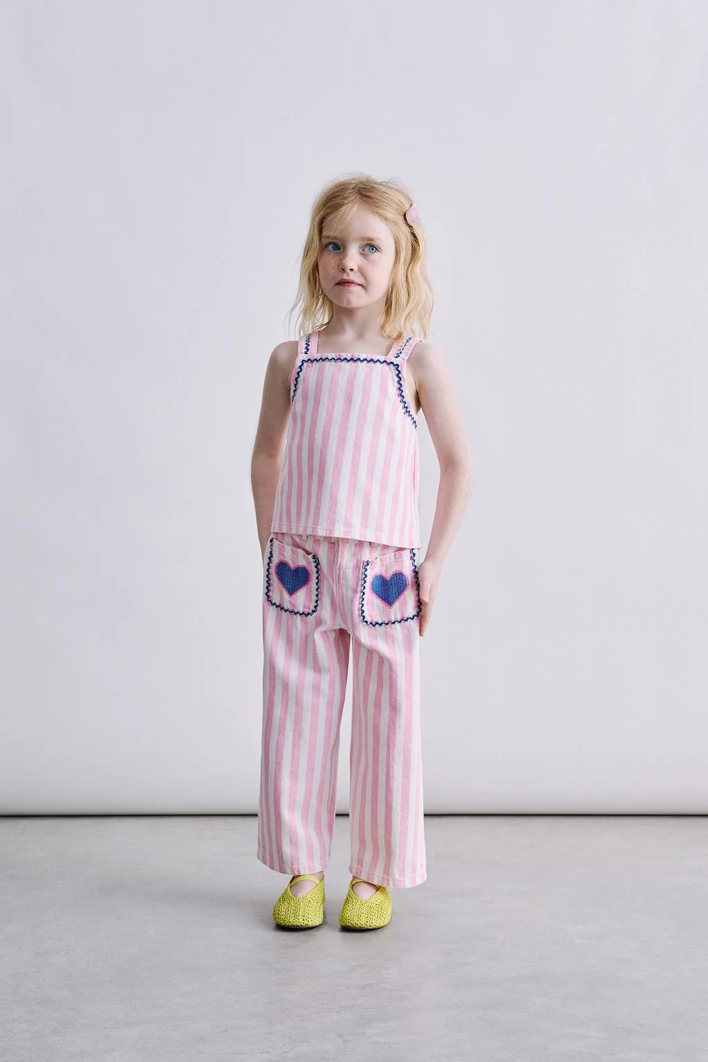 Бриджи в полоску твиловые