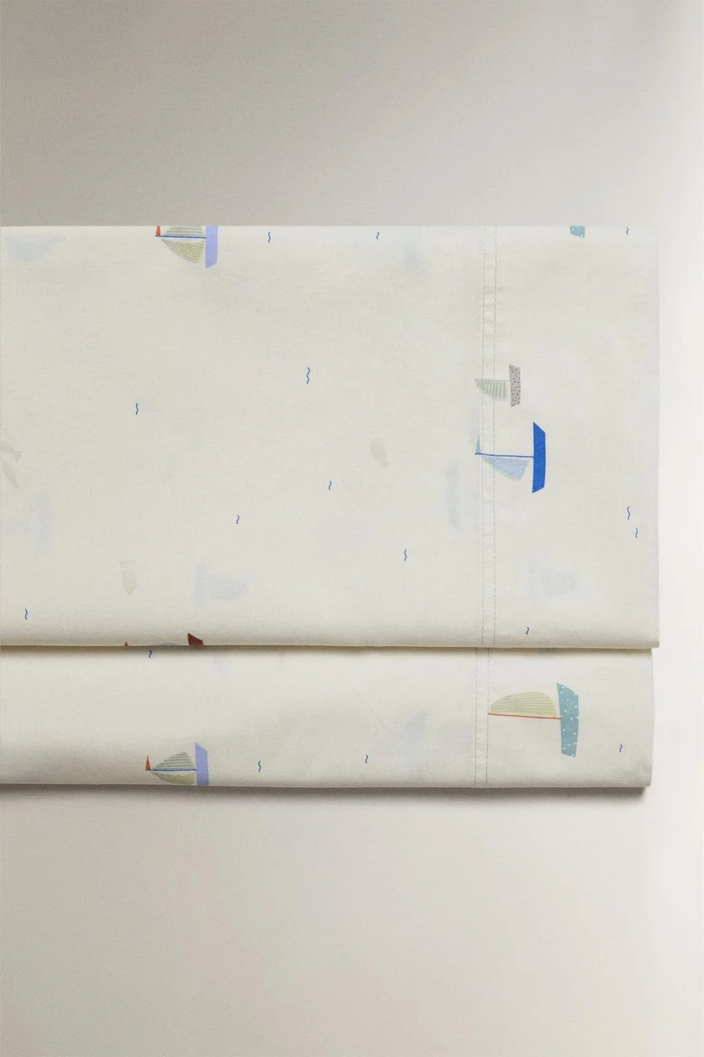 Хлопковая плоская простыня-лодочка