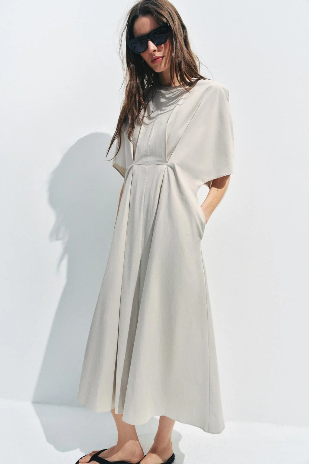 КОЛЛЕКЦИЯ ZW ПОПЛИН ПЛИСИРОВАННОЕ ПЛАТЬЕ