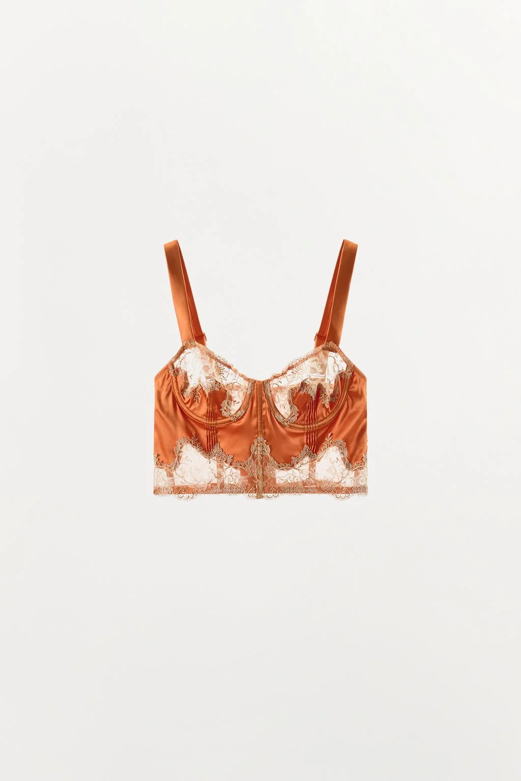 САТИНОВЫЙ КОРСЕТ-БРЮСТЬЕ С КОСТЮМОМ И КРУЖЕВОМ