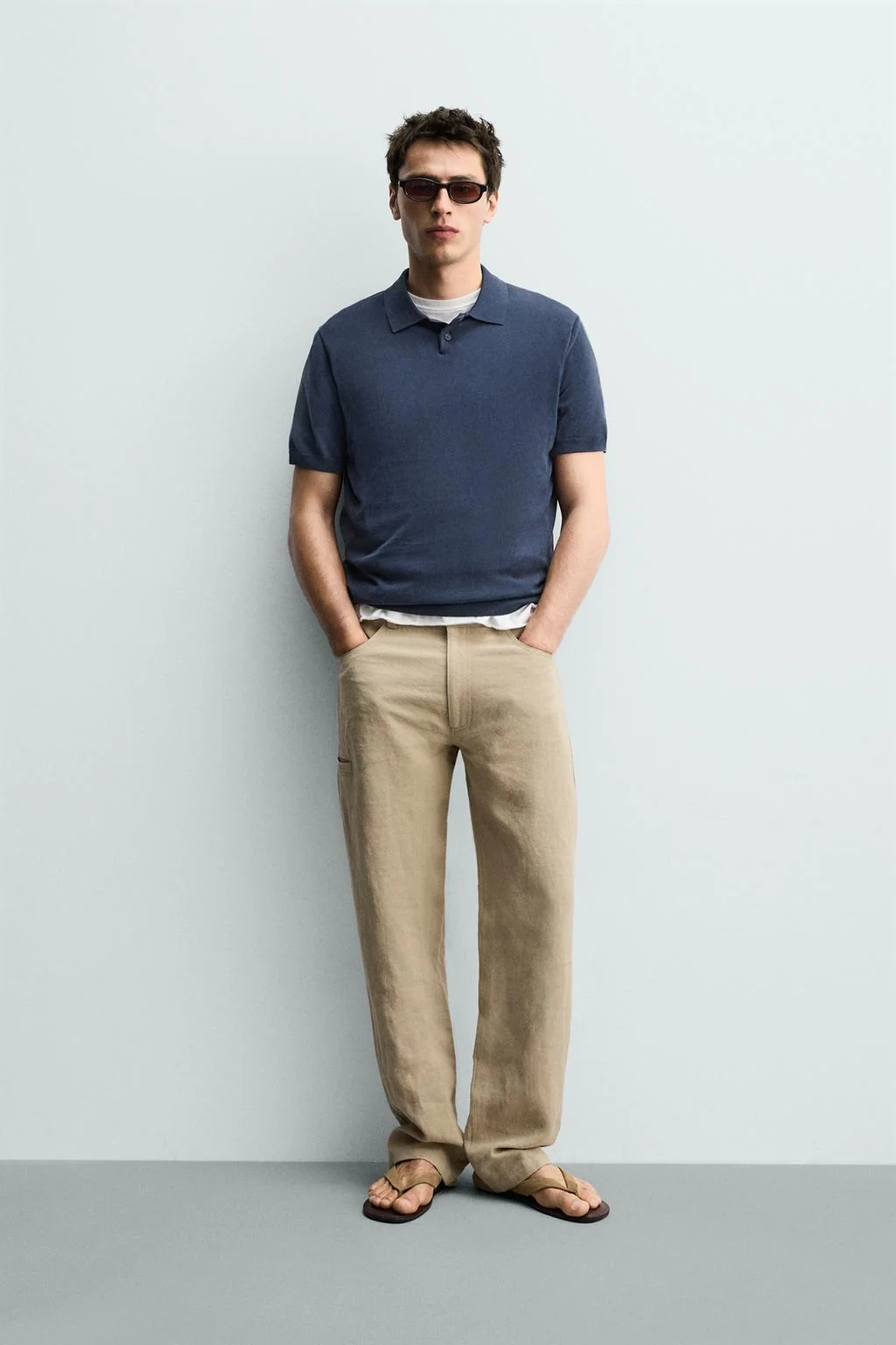 ПОЛО С ВЫШИВКОЙ ИЗ МЯГКОЙ ТРИКОТАЖНОЙ ТКАНИ