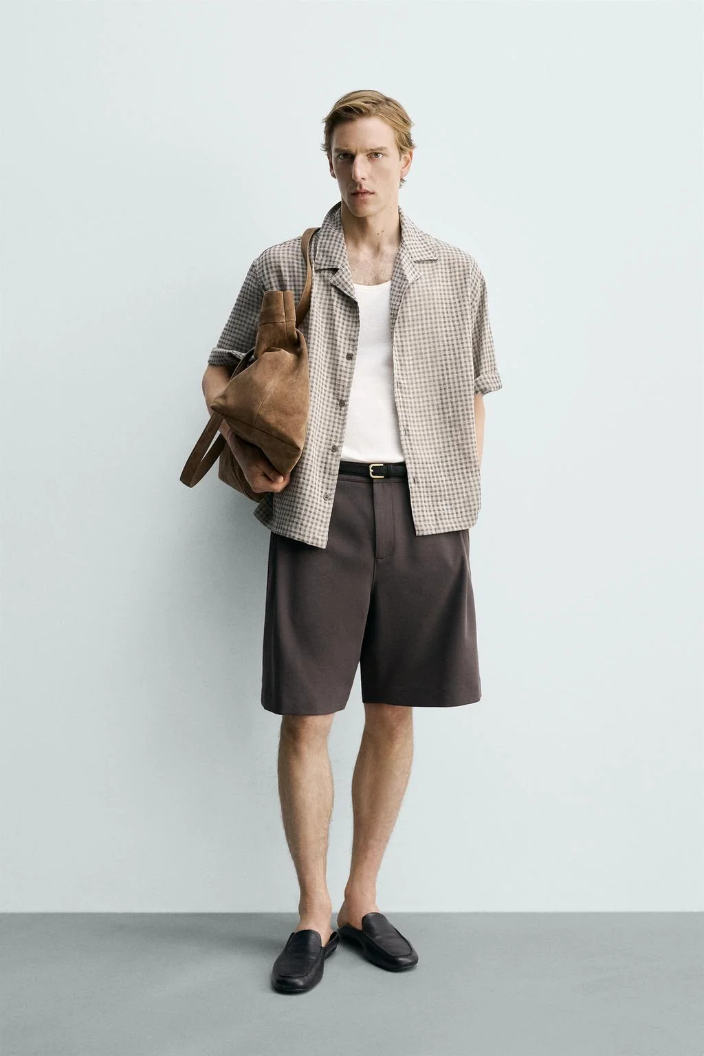 Свободный крой рубашка в технике жаккард