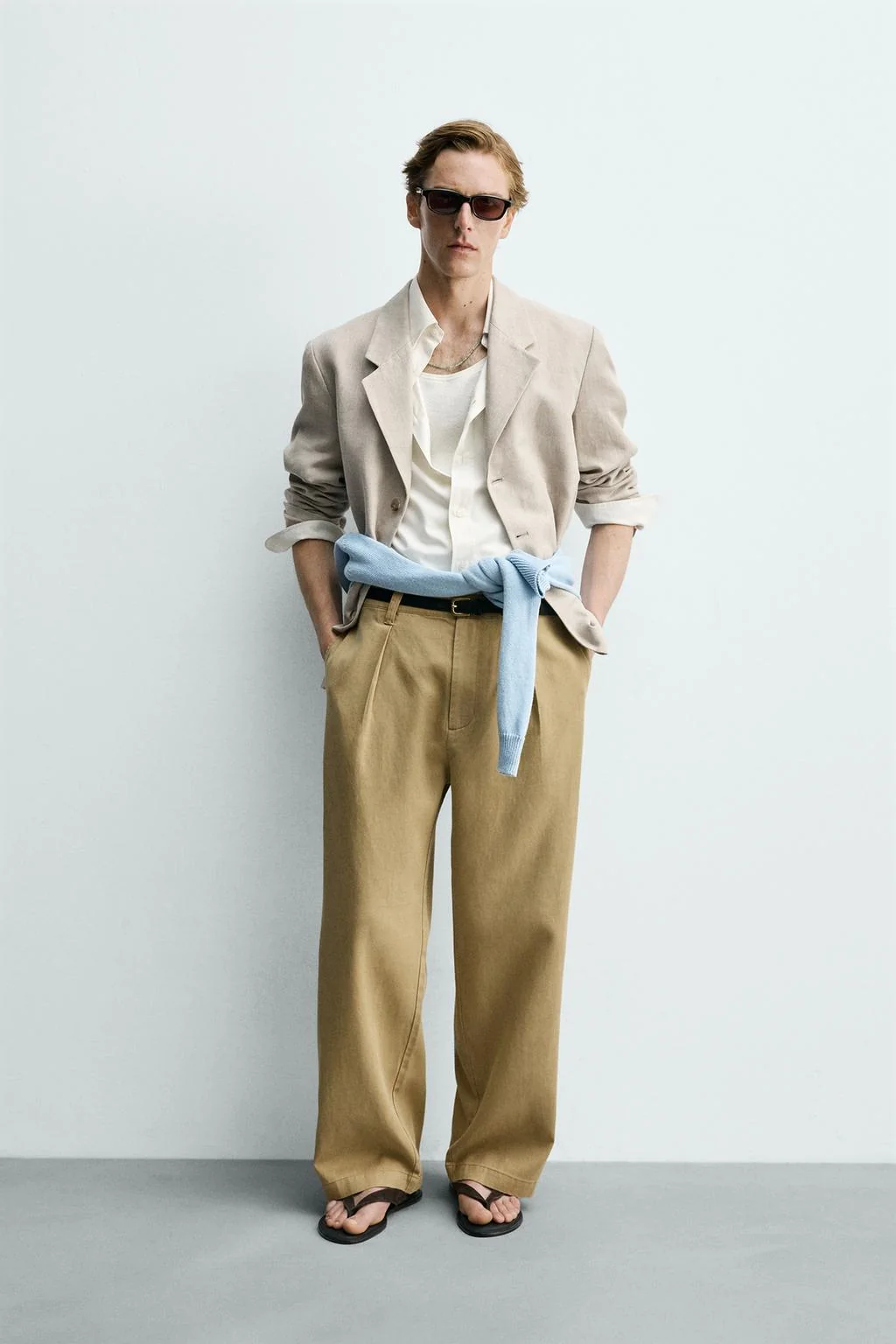 Хлопок/лиоцелл складные брюки