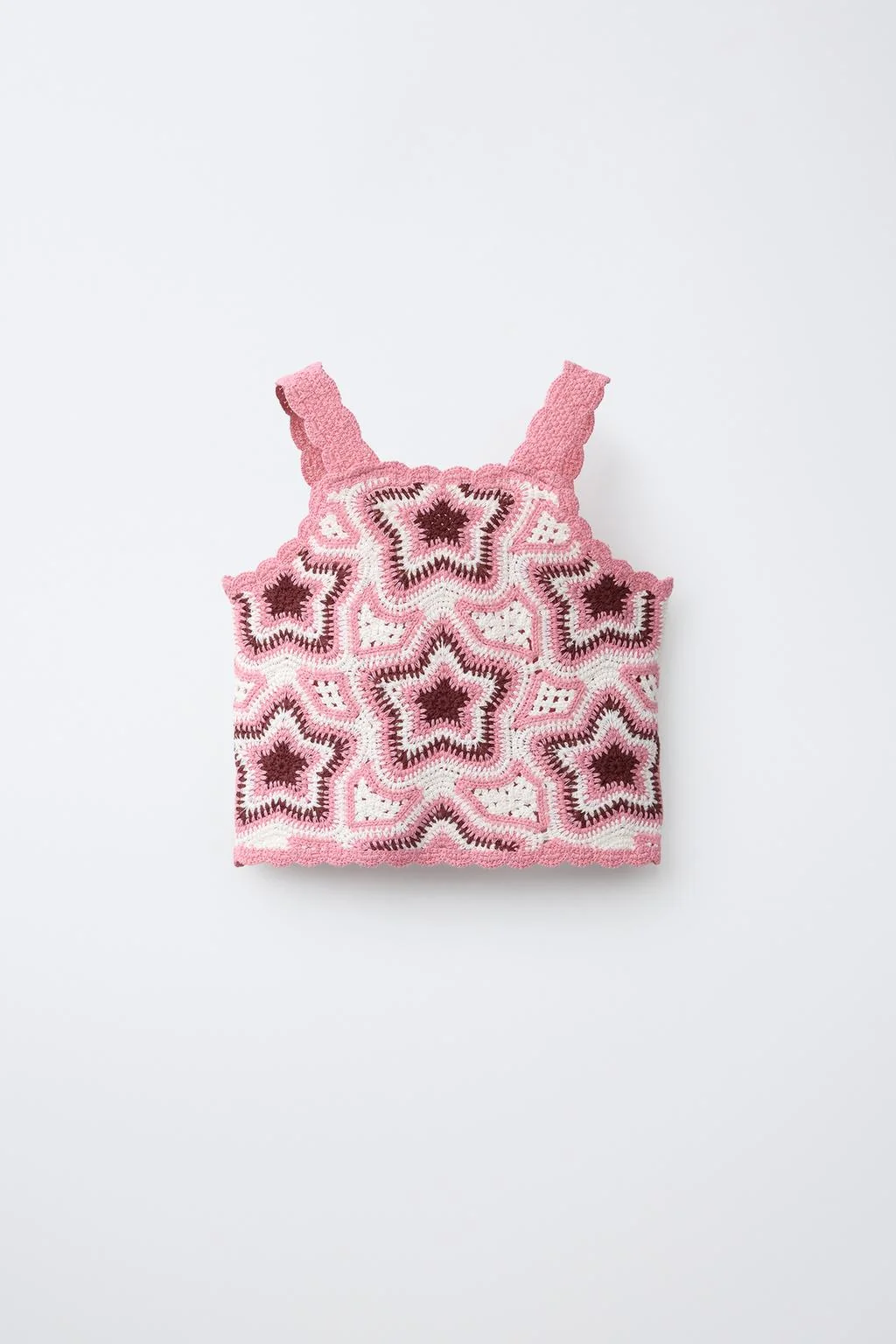 ВЯЗАНЫЙ КРЮЧКОМ ТОП С ЗВЁЗДОЙ