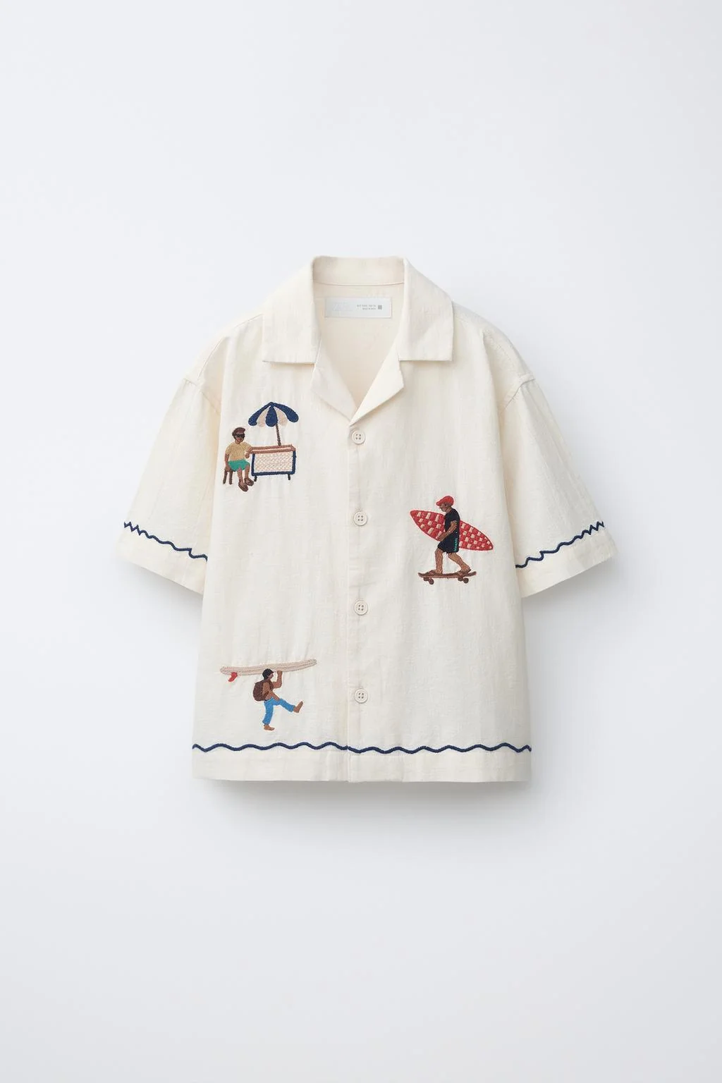 ЛЬНЯНАЯ СМЕСЬ С ВЫШИВКОЙ ФУТБОЛКА