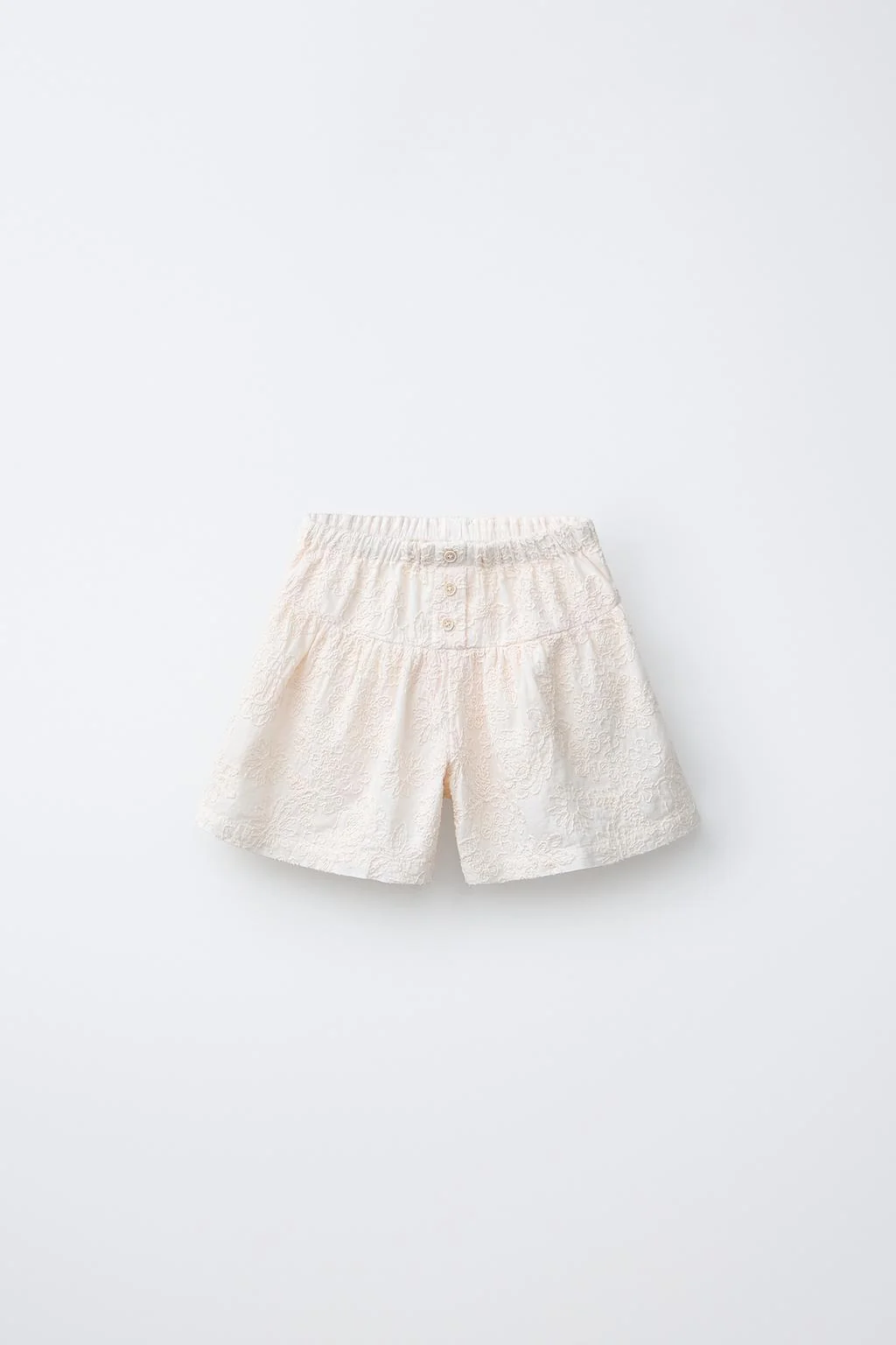 Вышитые бермуды с цветочным узором