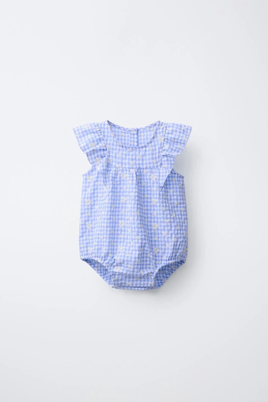 РАЗНОЦВЕТНЫЙ РОМПЕР С ВЫШИВКОЙ РОМАШКИ